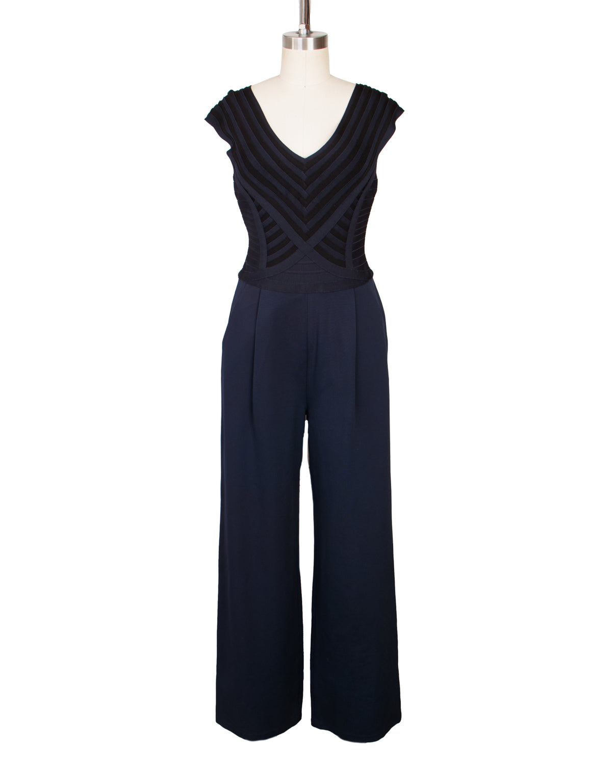 Herve Leger Bandage Wide Leg Jumpsuit