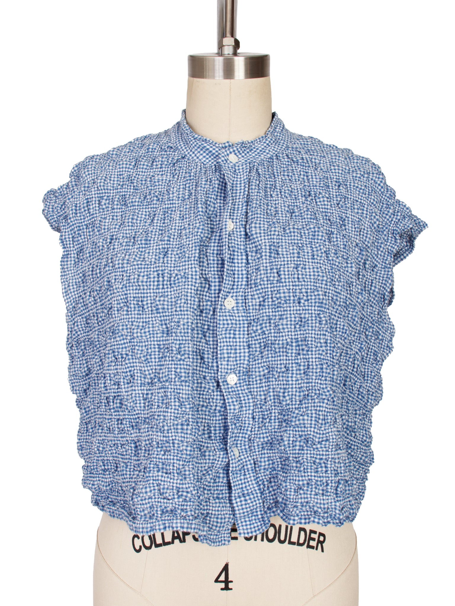 Caron Callahan Seersucker Gingham Top