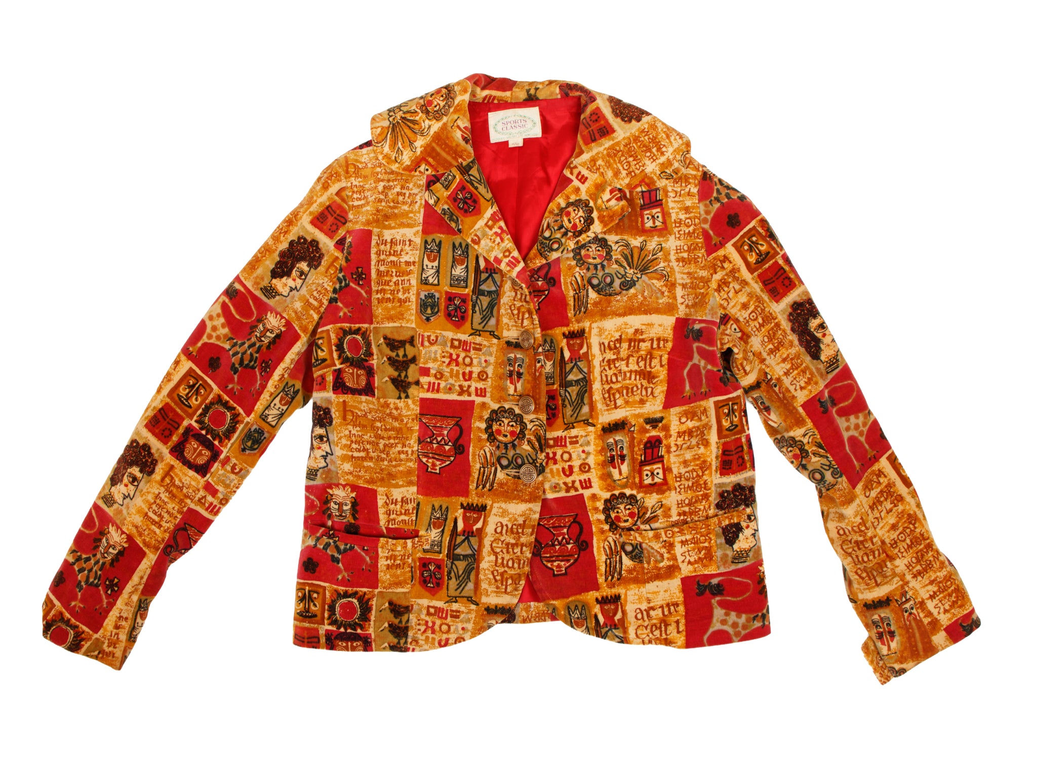 Sports Classic Velour Medieval Print Jacket