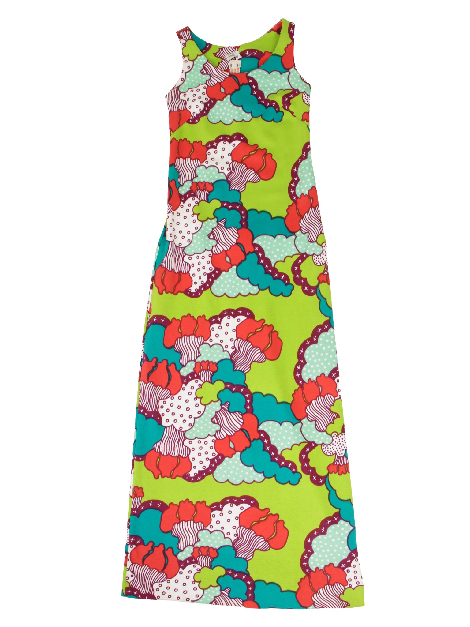 1970s Thalhimers Cloud Pop Art Dress