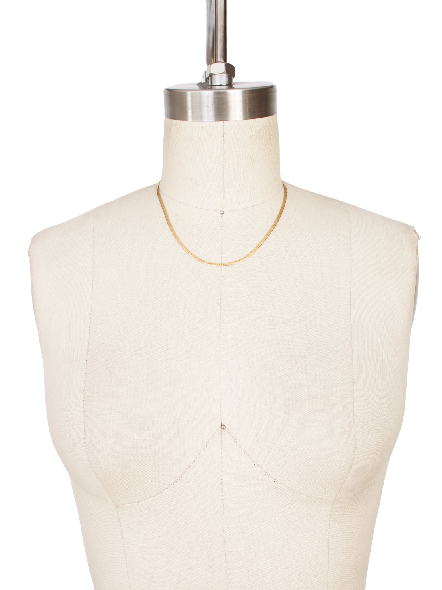 14K Etched Herringbone Chain Necklace