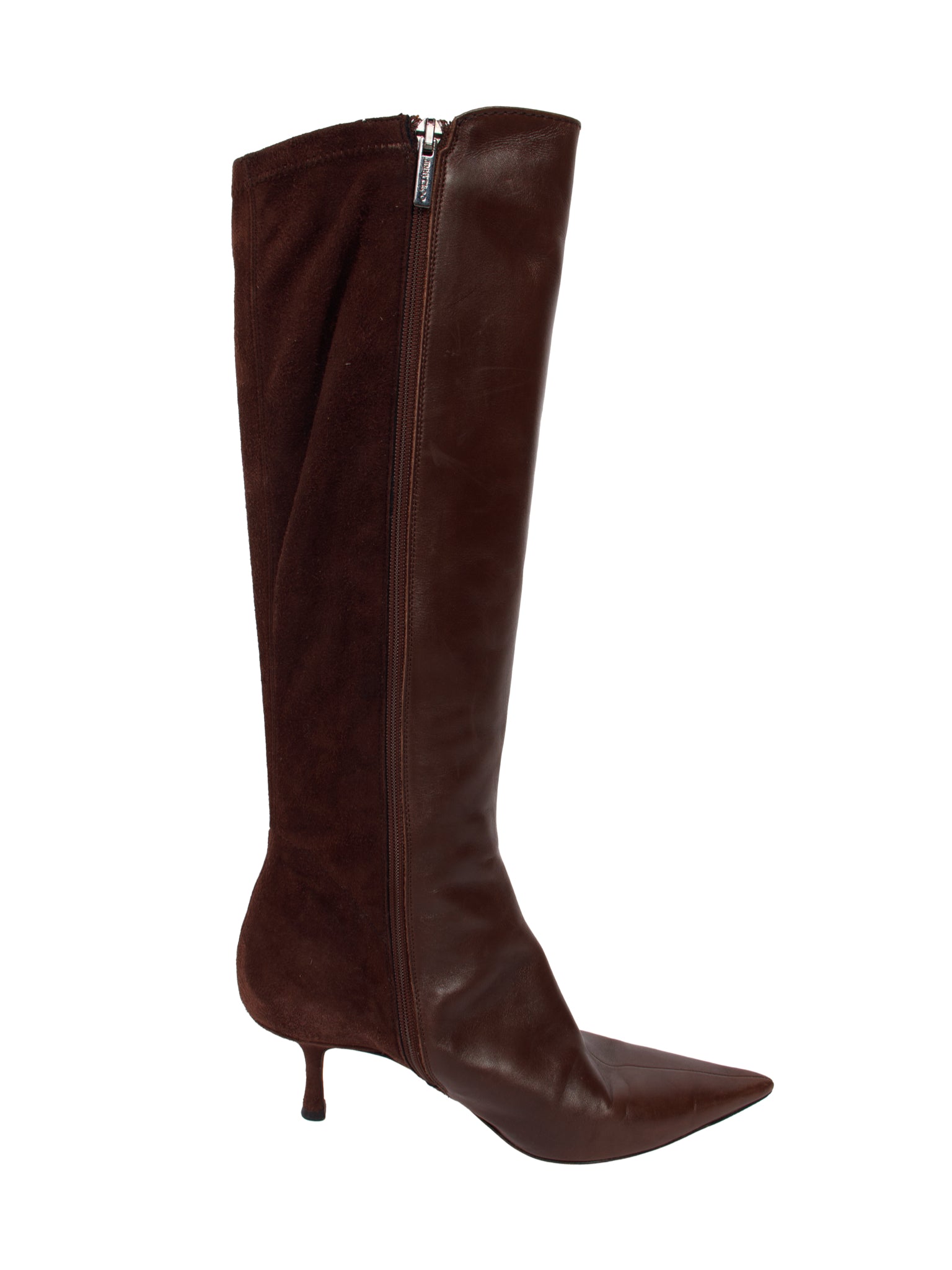 Jimmy Choo Leather & Suede Panel Tall Boots