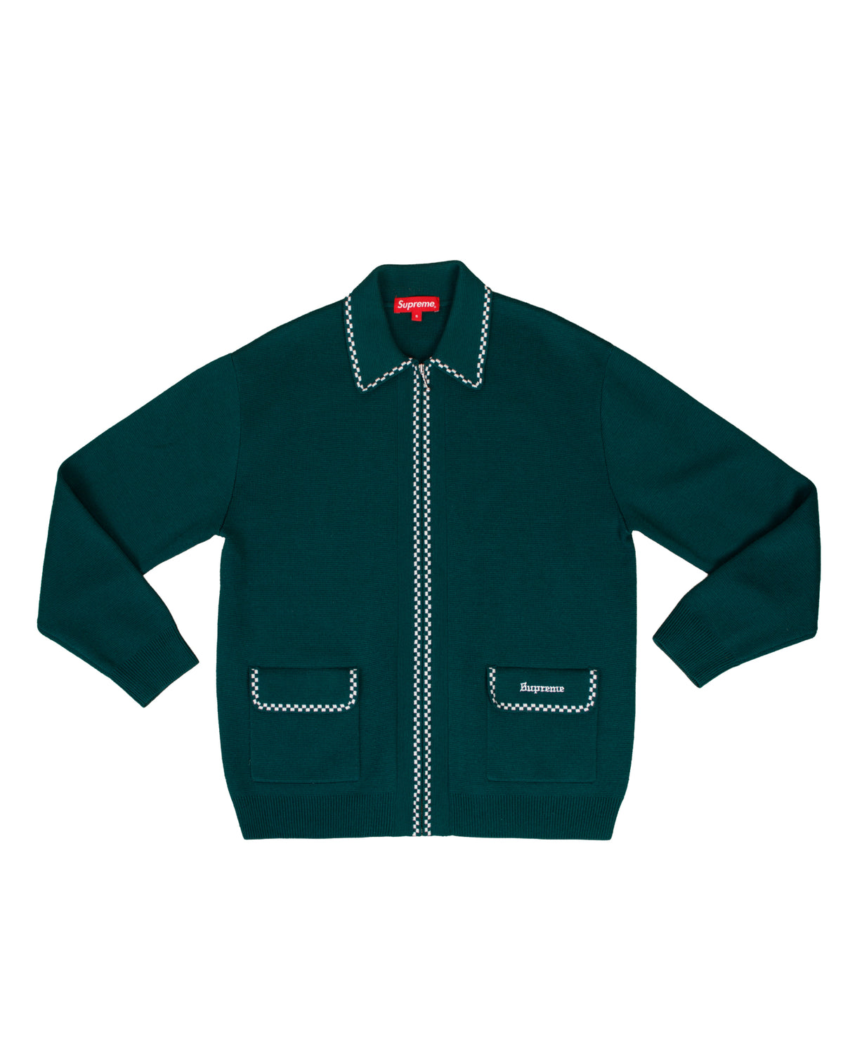 Supreme Checker Trim Cardigan