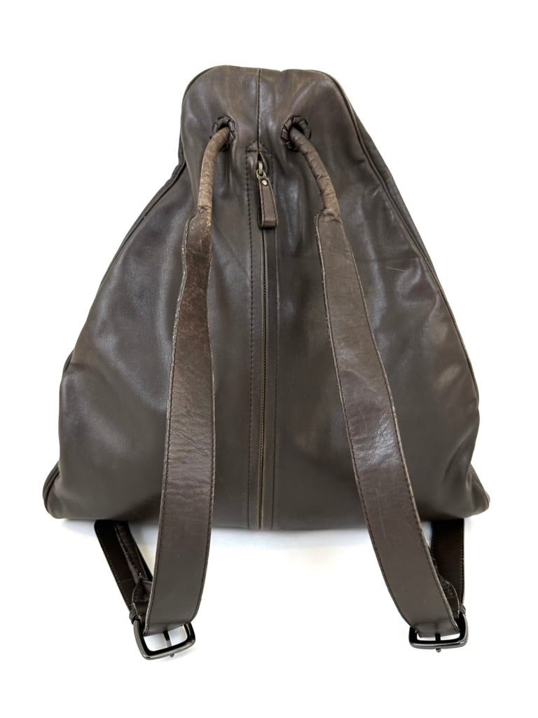 Issey Miyake Leather Pyramid Backpack