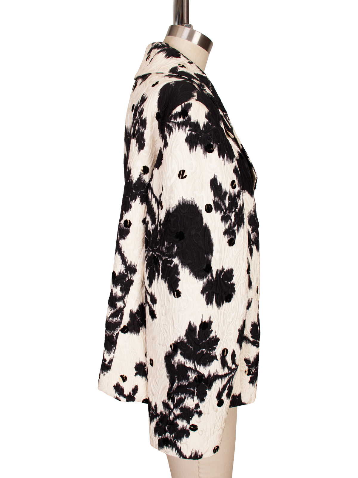 Bill Blass Printed Jacquard Boxy Jacket