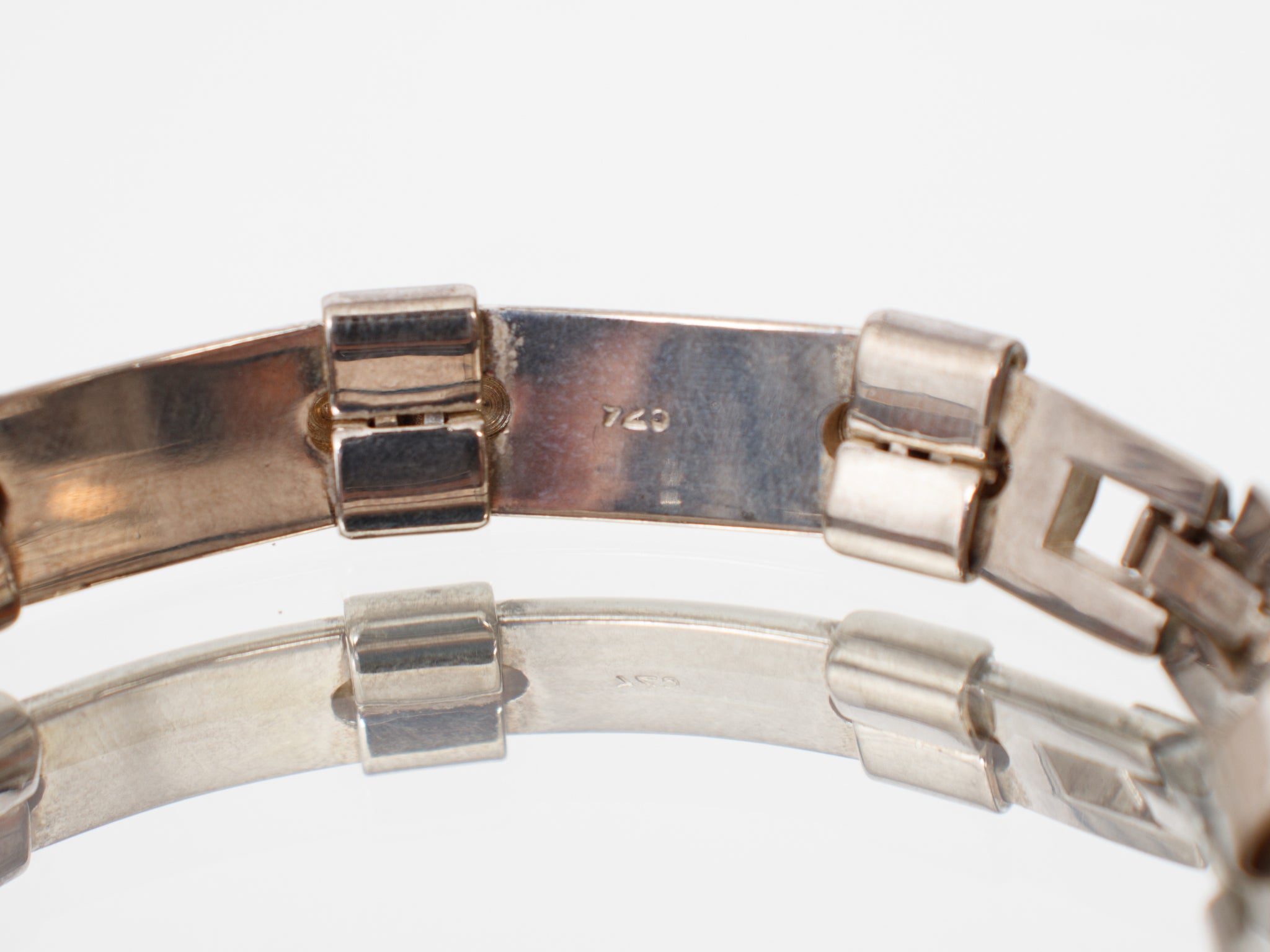 Modernist 725 Silver Bamboo Chain Bracelet