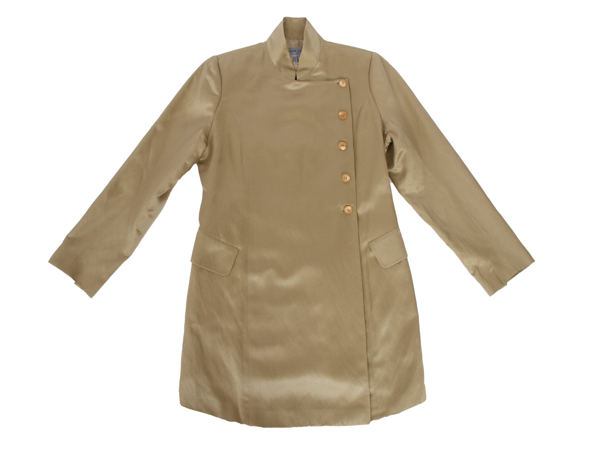 Morgane Le Fay Silk & Linen-Blend Twill Coat