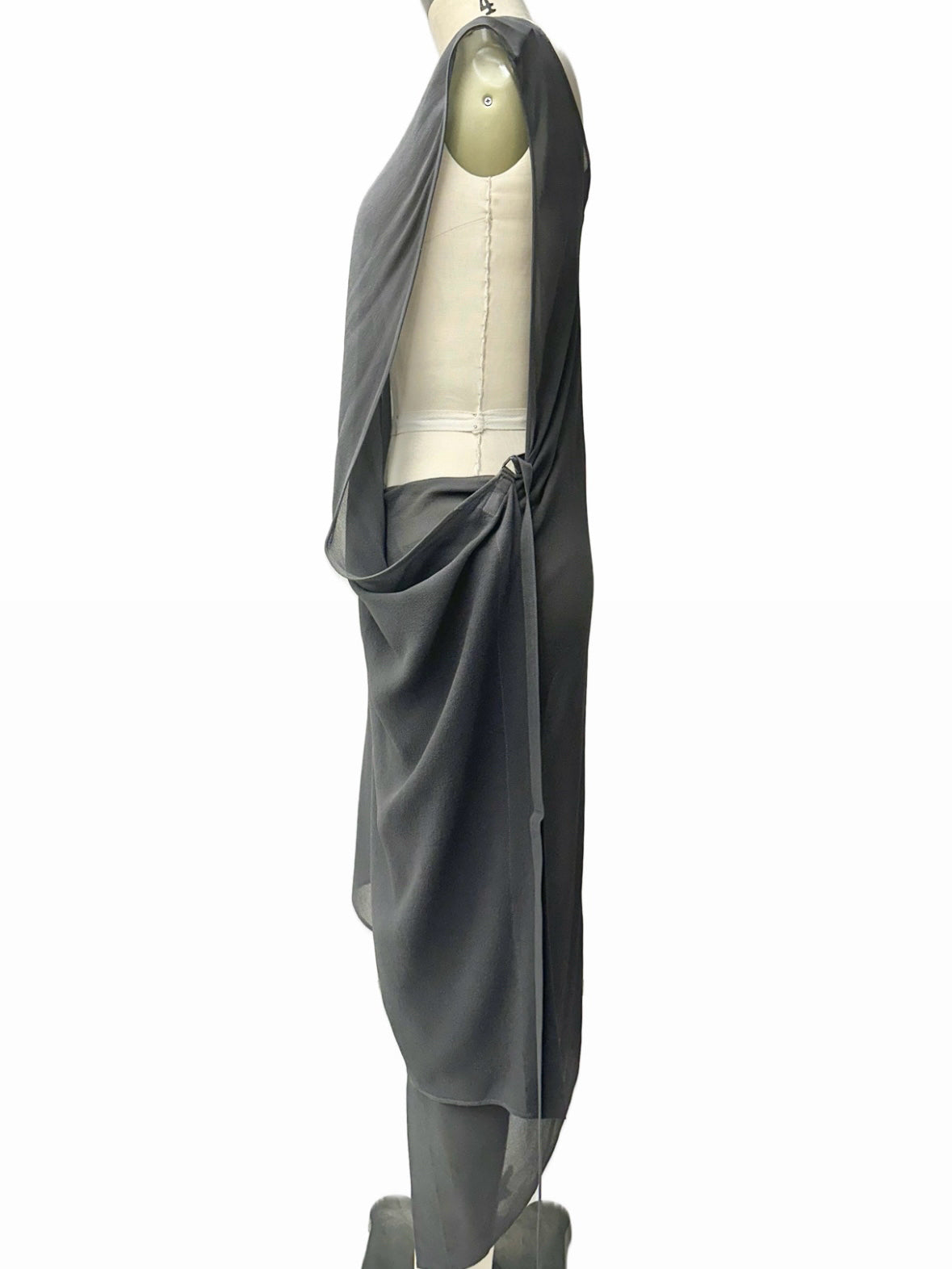 SS 2007 Y's Yohji Yamamoto Silk Asymmetrical Dress