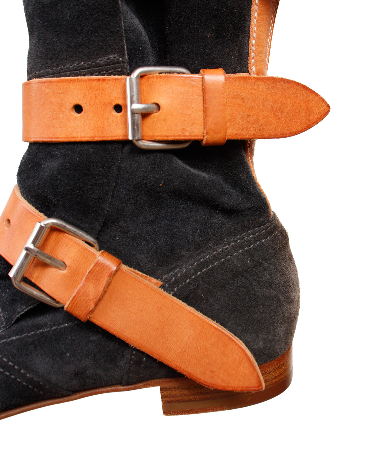 Vivienne Westwood Black Suede Buckle Boots