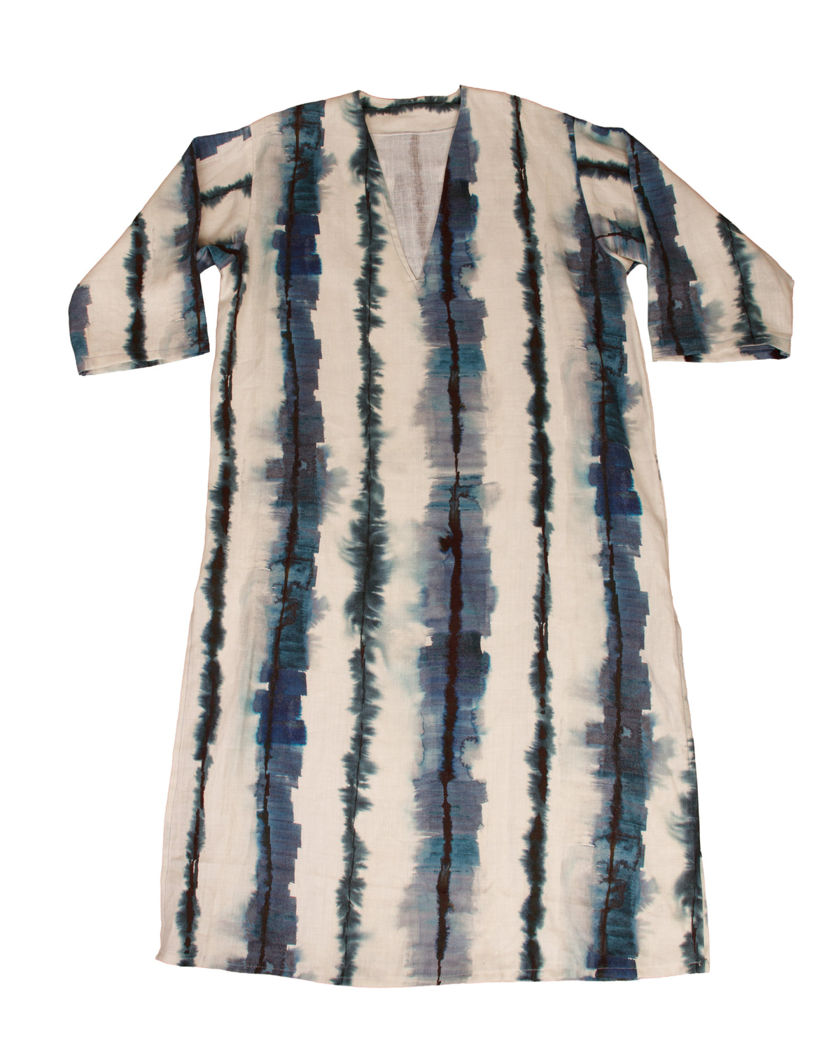 Handmade Tie Dye Striped Kaftan
