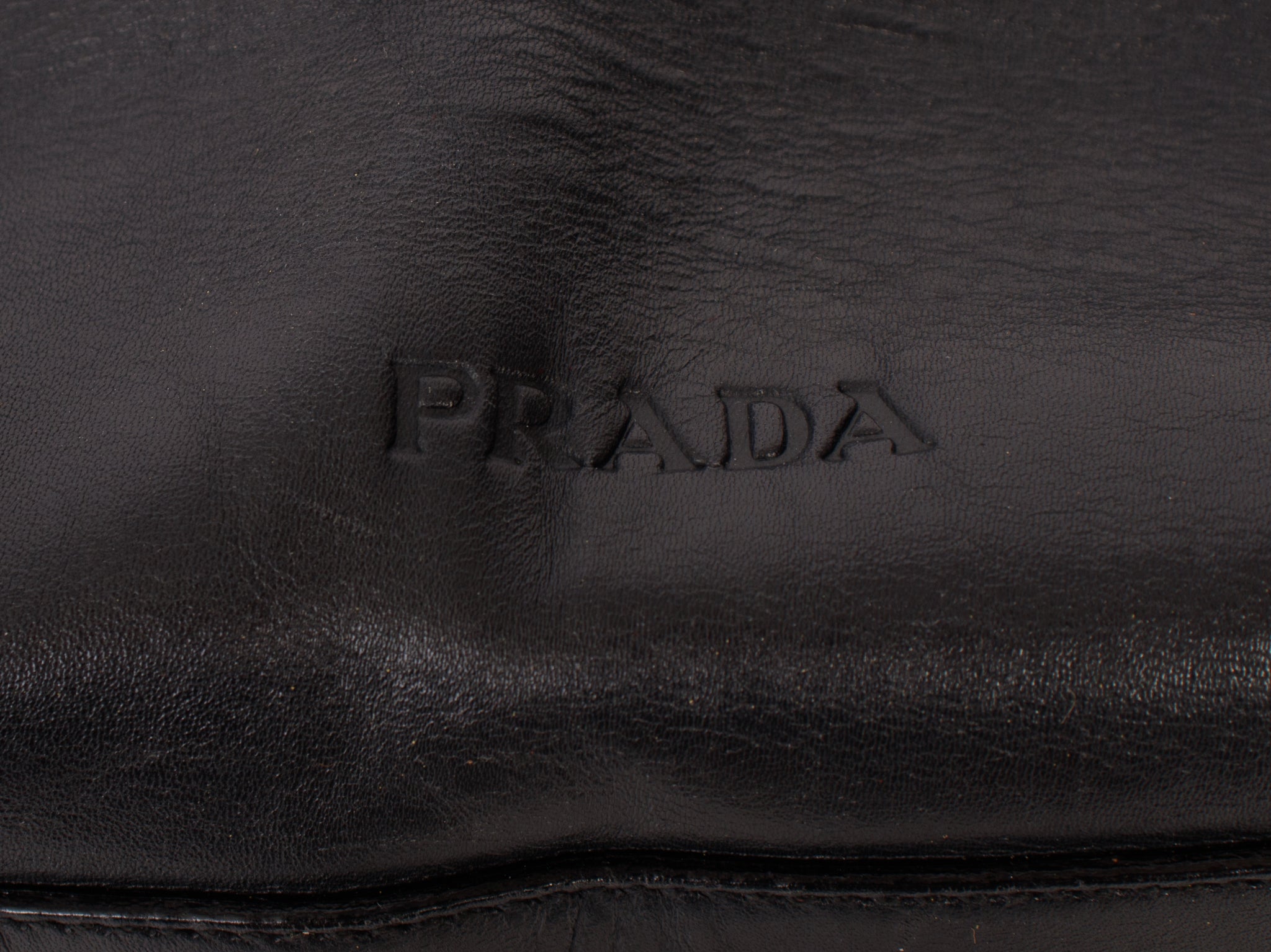Prada Vitello & Nylon Logo City Tote