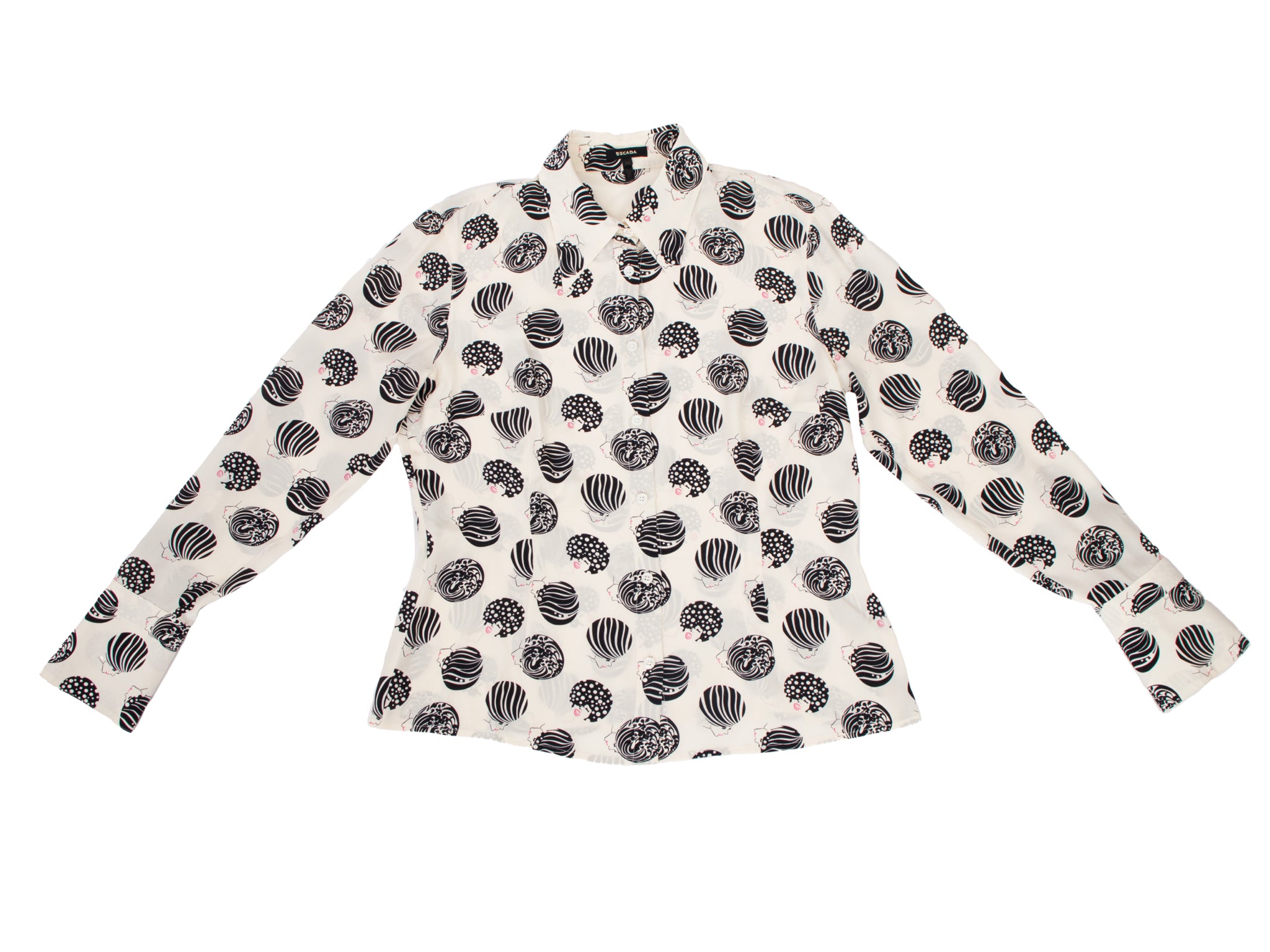 Escada Silk Faces Print Shirt