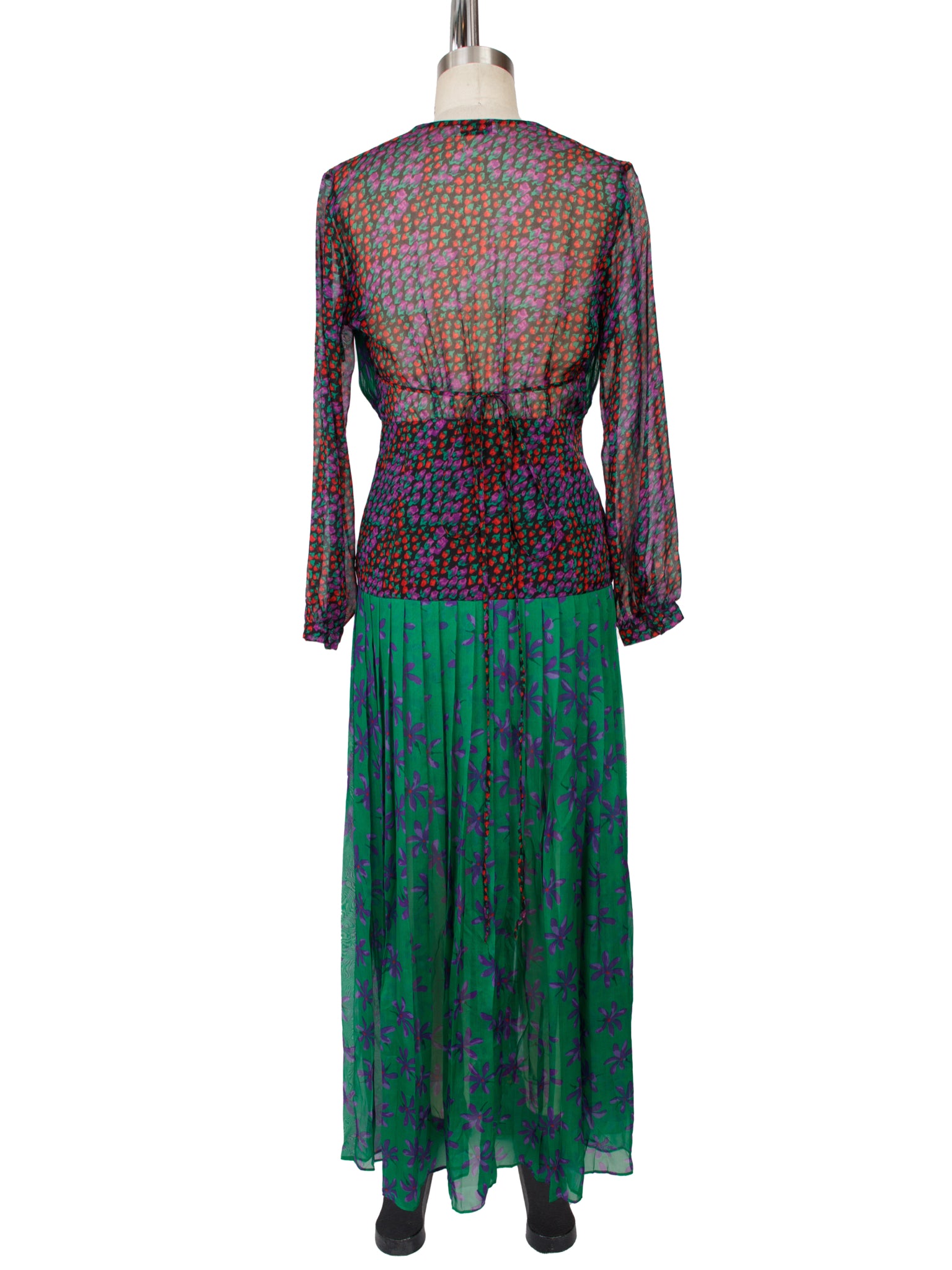 Raquel Diniz Silk Chiffon Floral Dress