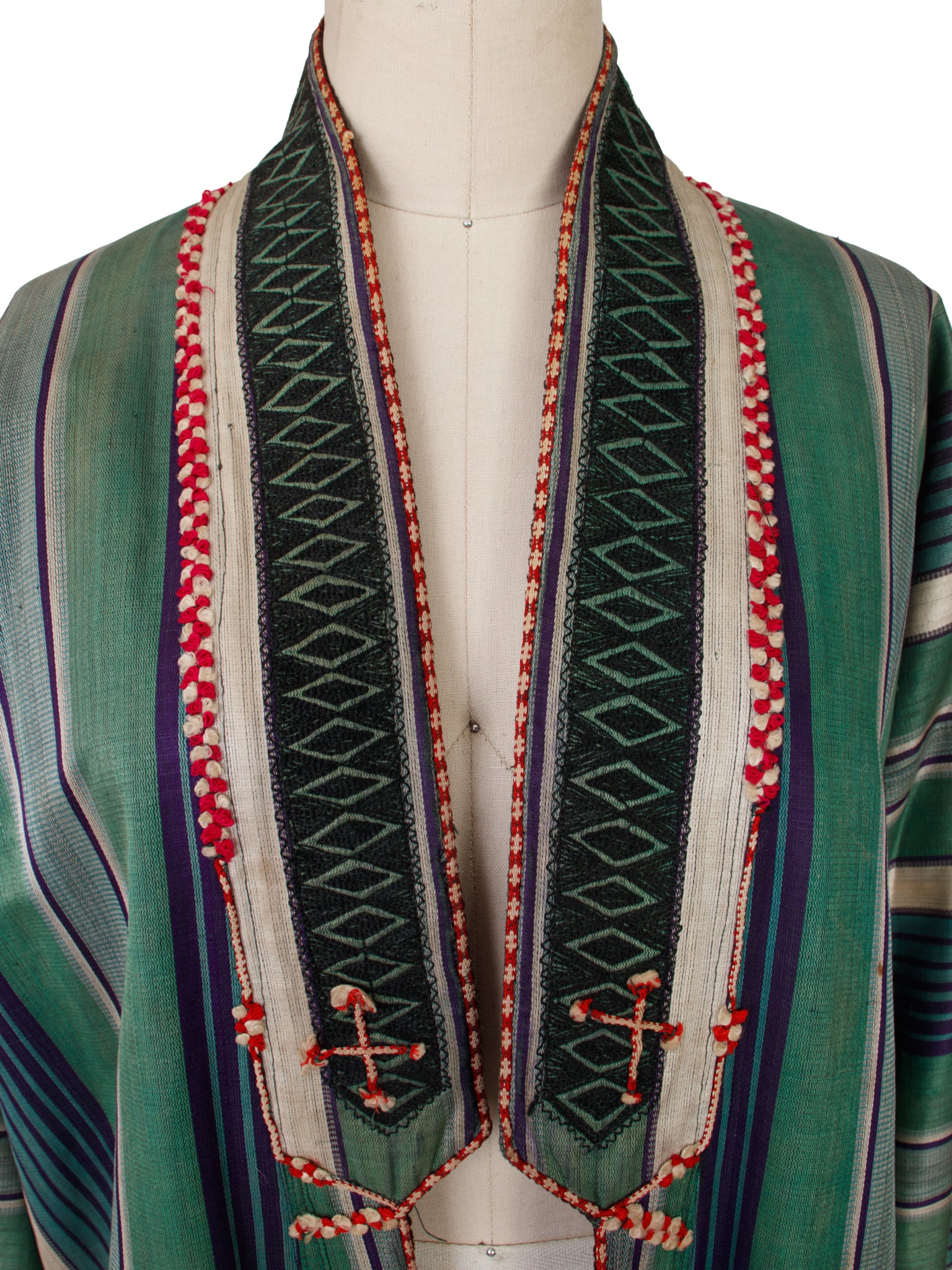 Antique Silk Woven Elongated Sleeve Coat