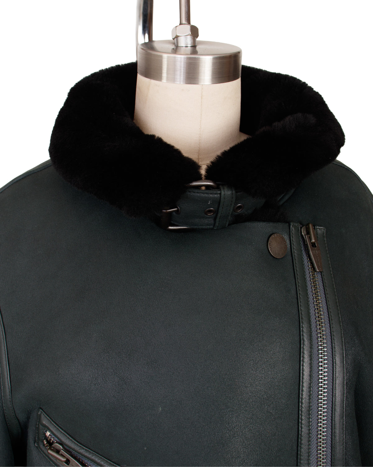 The Arrivals Lamb Shearling Zip Up Jacket