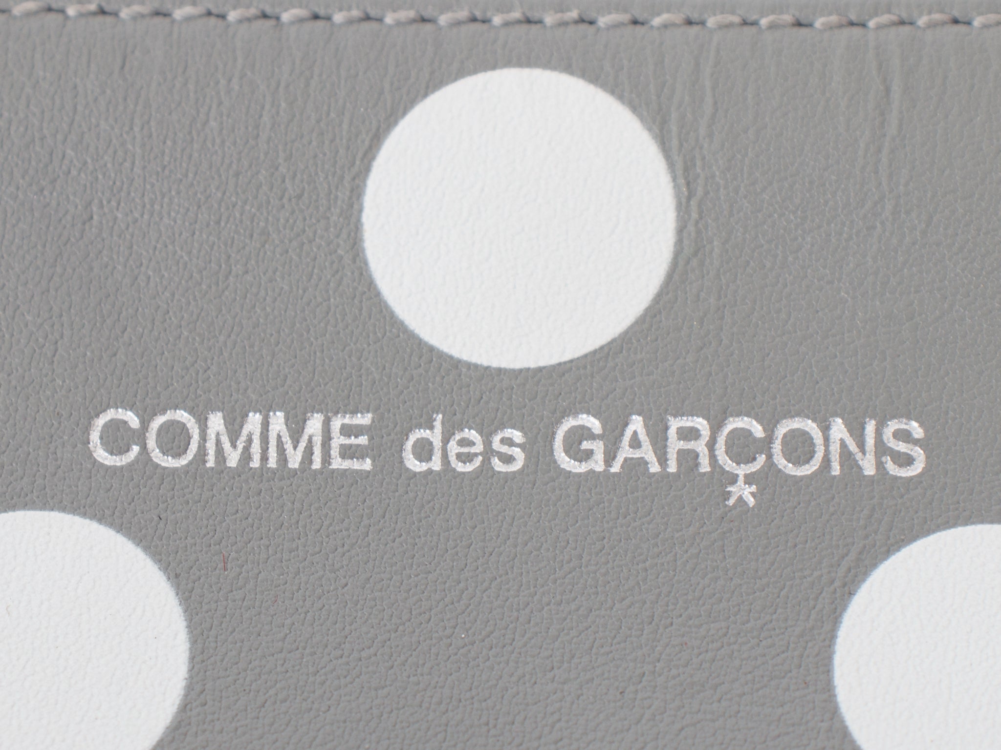 Comme des Garcons Leather Polka Dot Logo Pouch