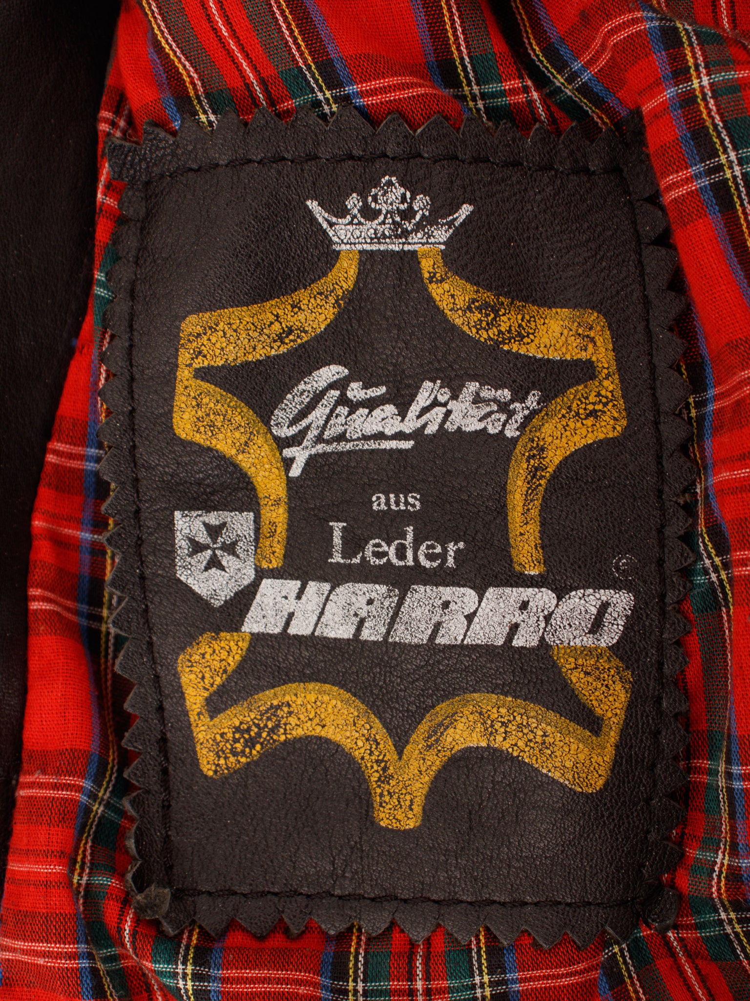 1990s Harro Leather Moto Belted Jacket