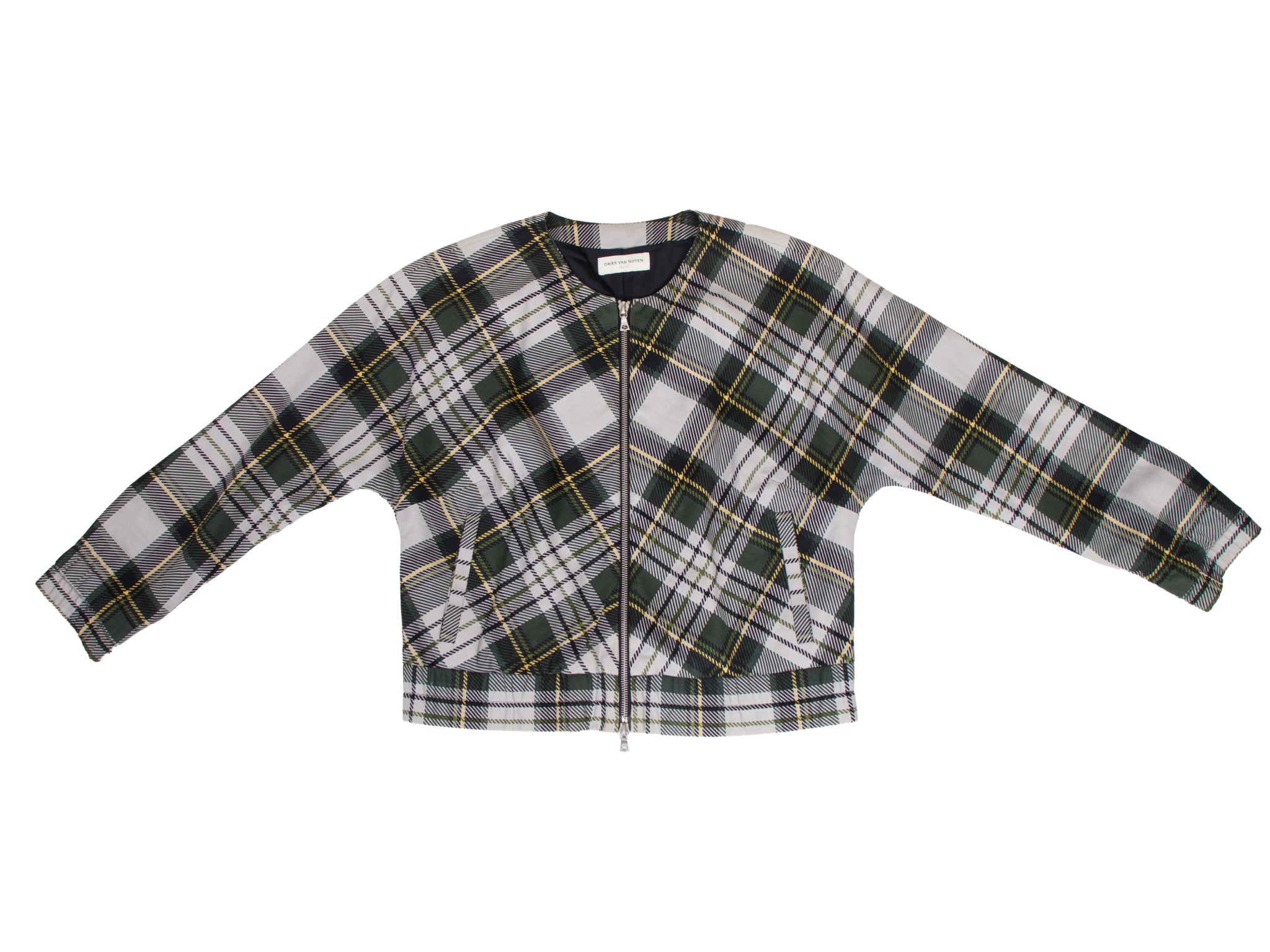 Dries Van Noten Tartan Dual Zip Bomber