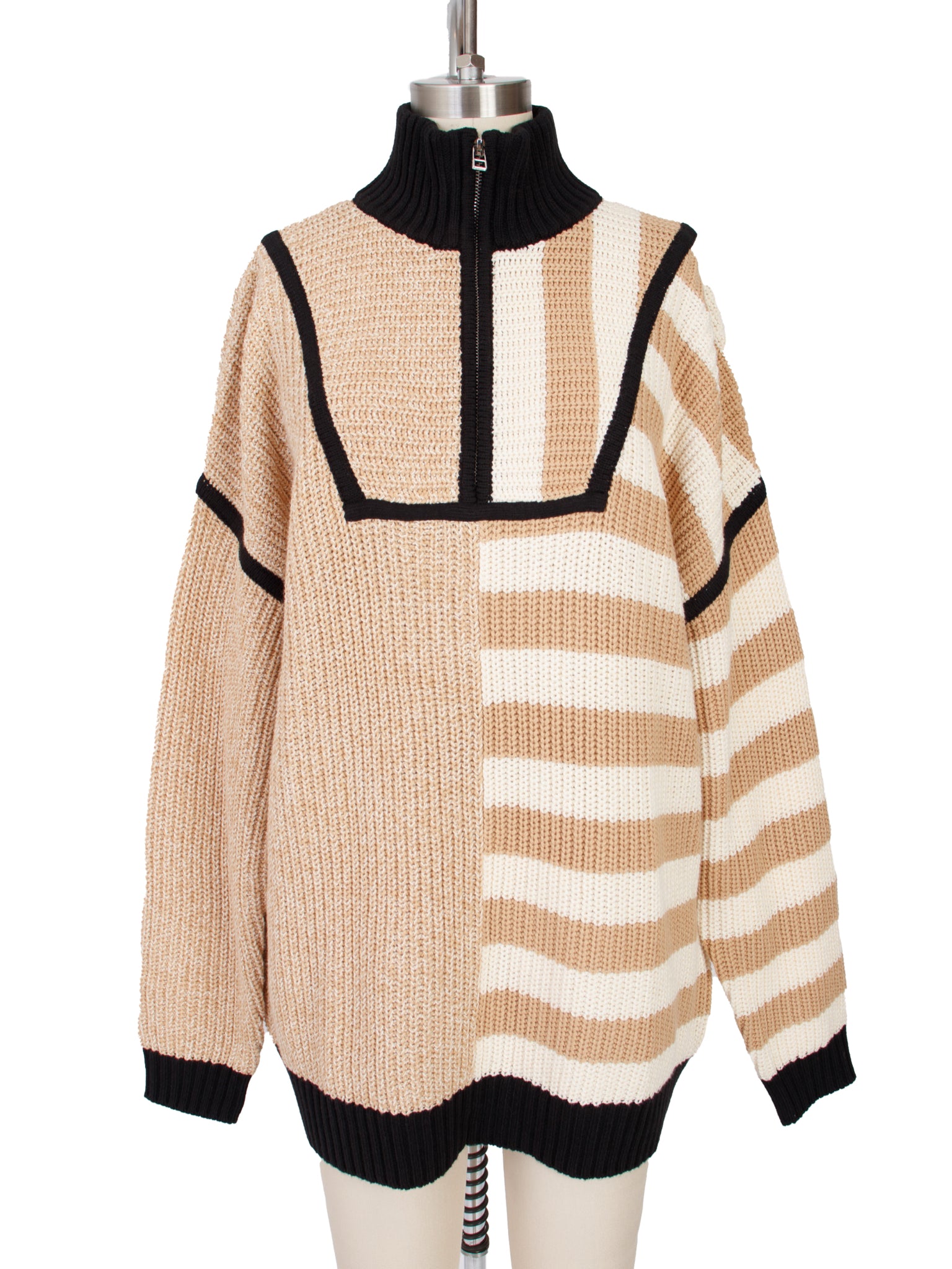 Staud Color Block Striped Sweater