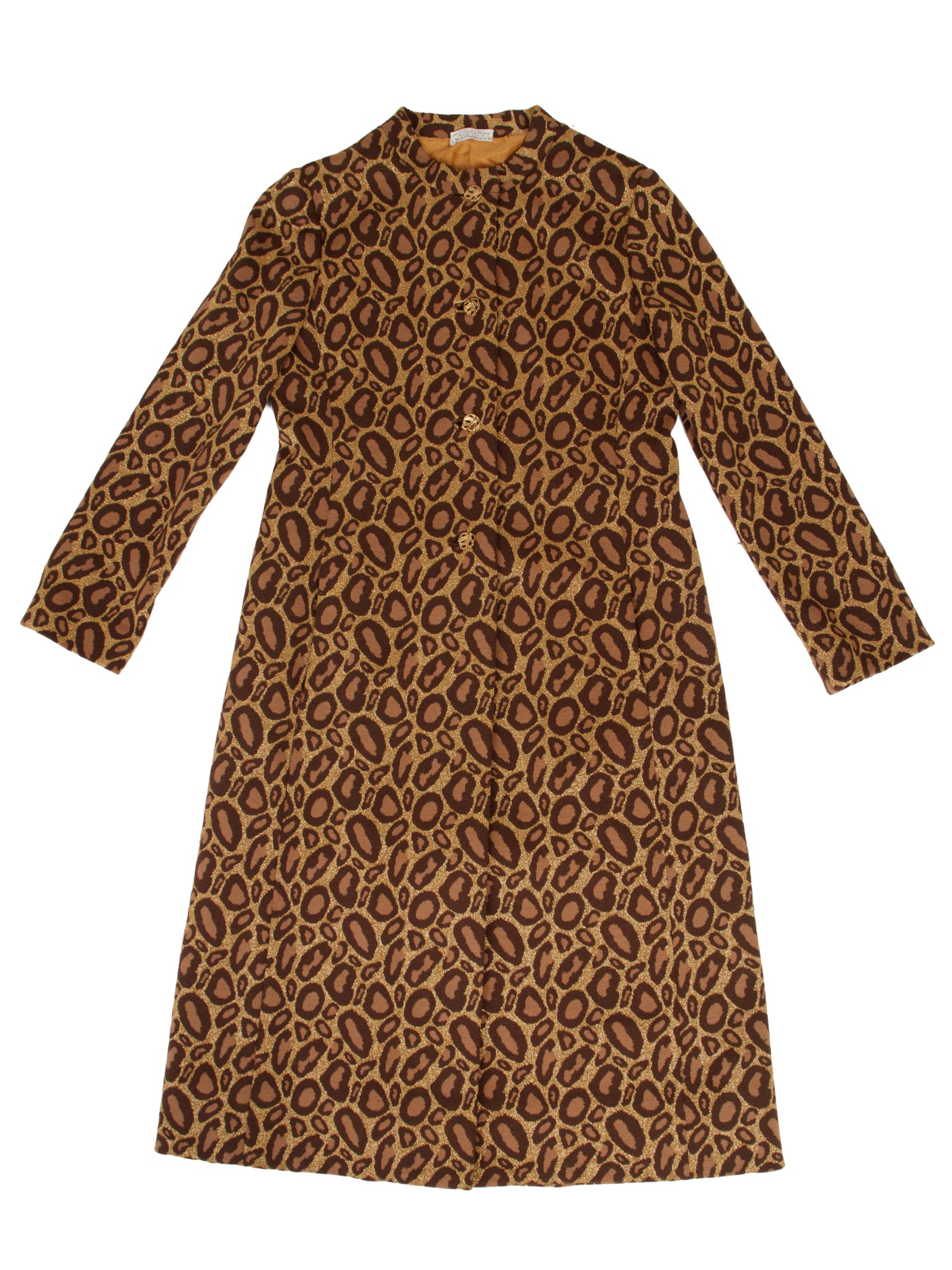Marchesa Di Gresy for I.Magnin Leopard Intarsia Coat