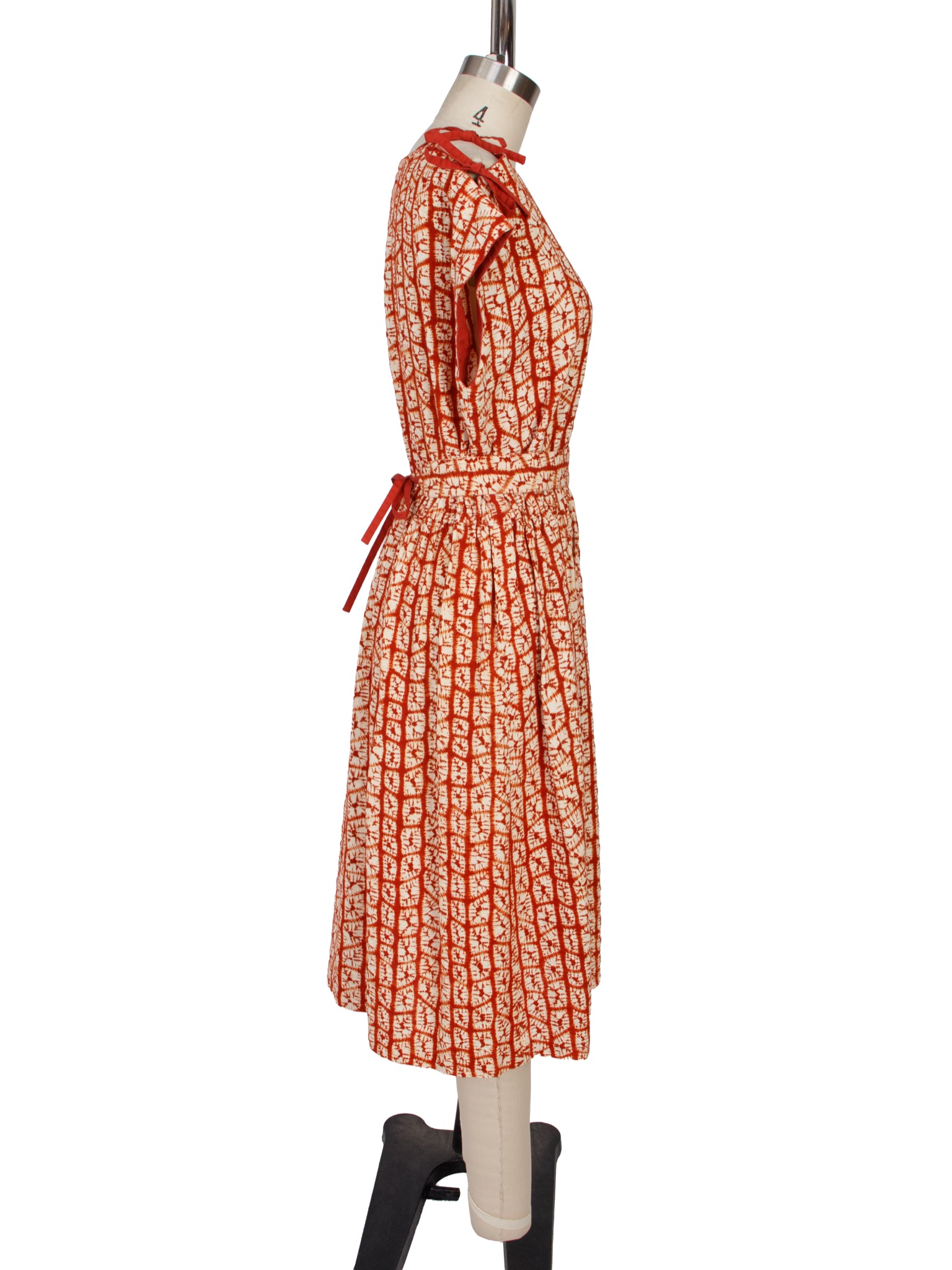 1970s Shibori Midi Dress
