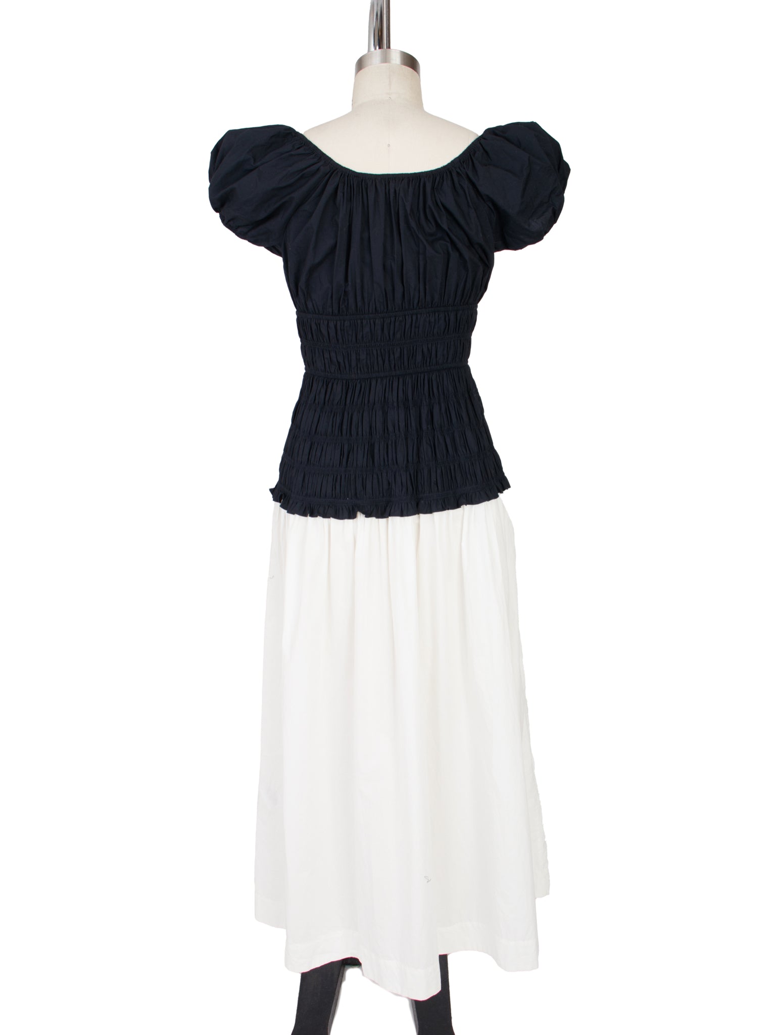 Doen Poplin Smocked Two-Tone Dress