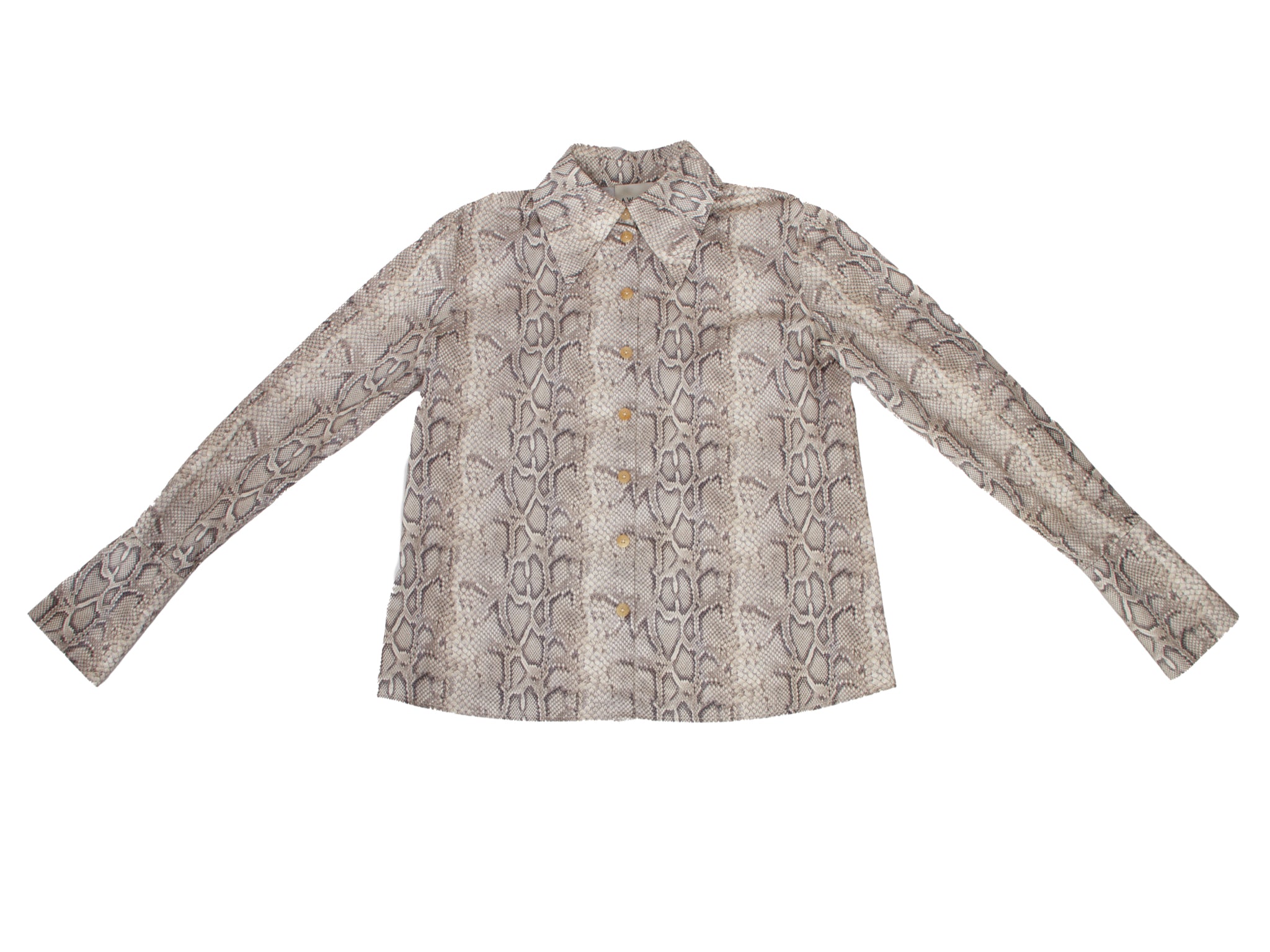 A.W.A.K.E Mode Snakeskin Print Shirt