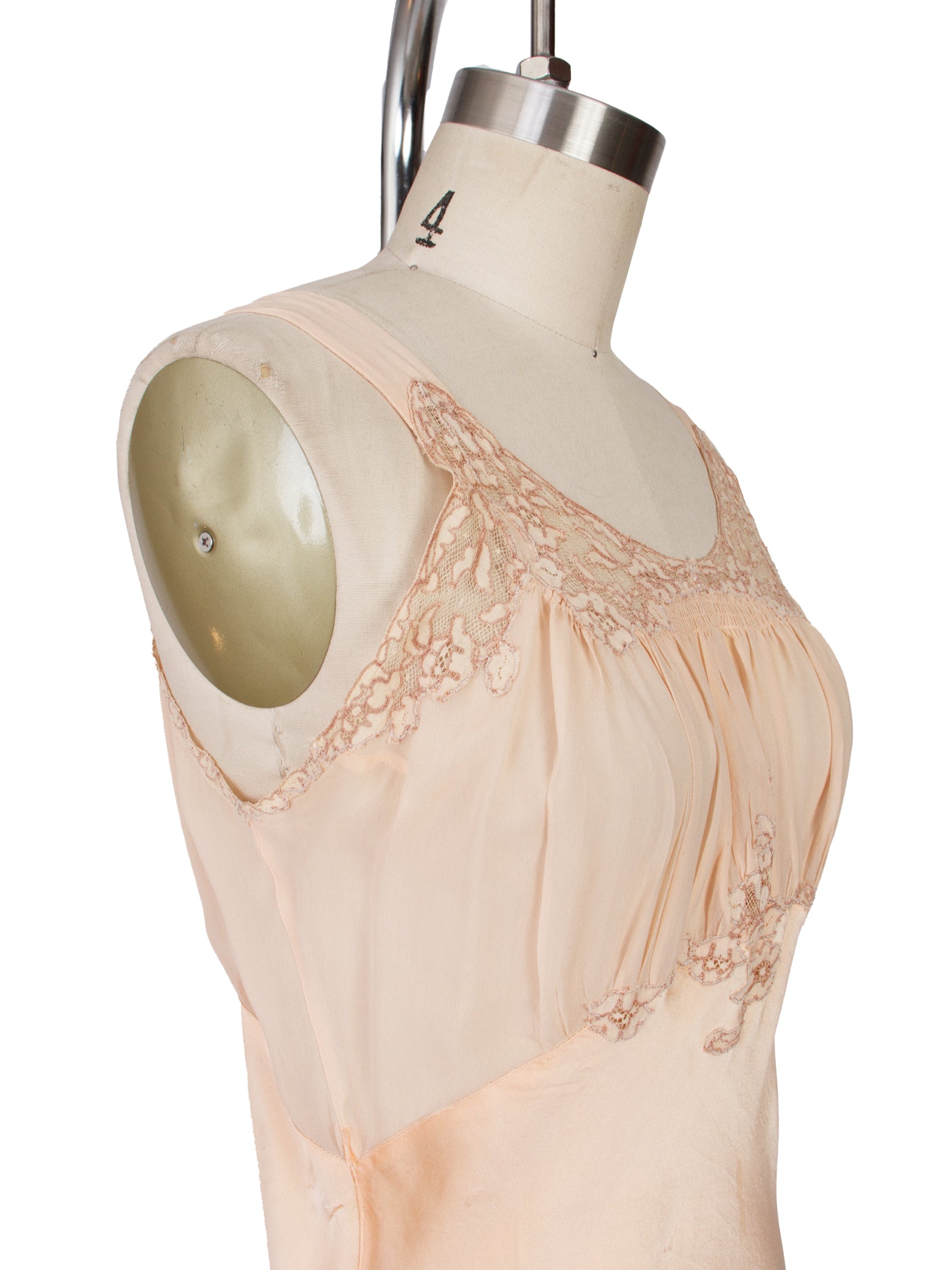 Silk & Chiffon Lace Embroidered Slip Dress