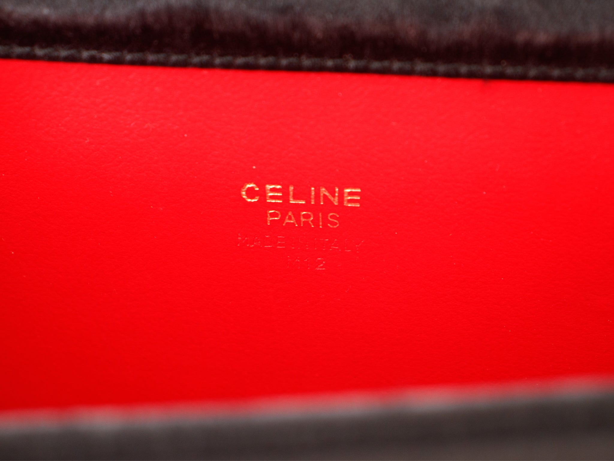 Celine Satin Logo Chain Bag