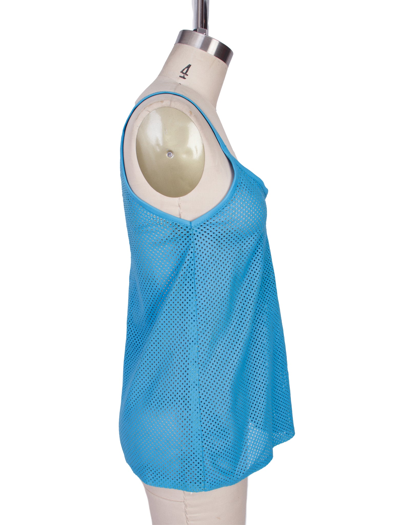 Lillie Rubin Perforated Leather Cami & Shirt Set