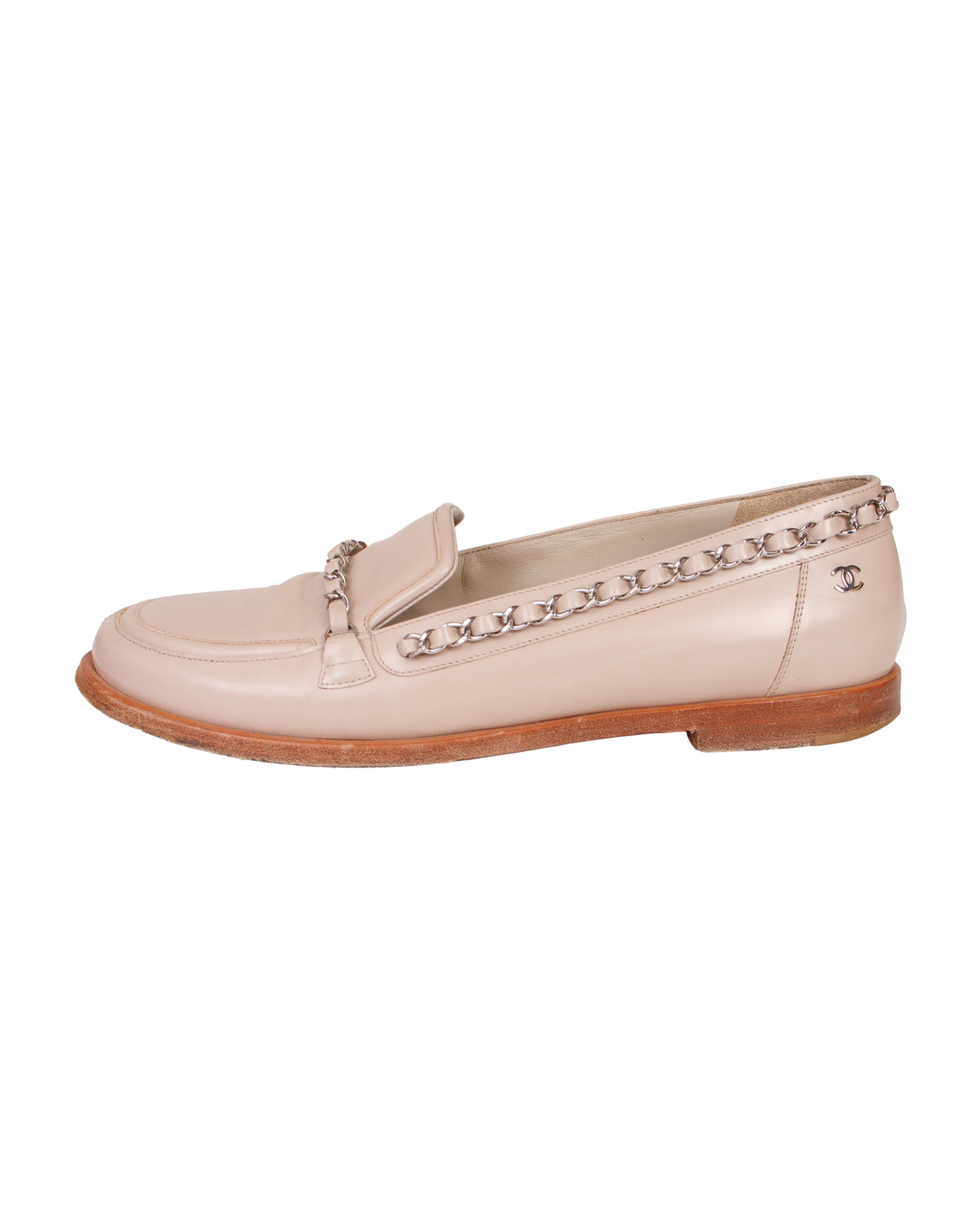 Chanel Interlocking CC Chain Loafers*