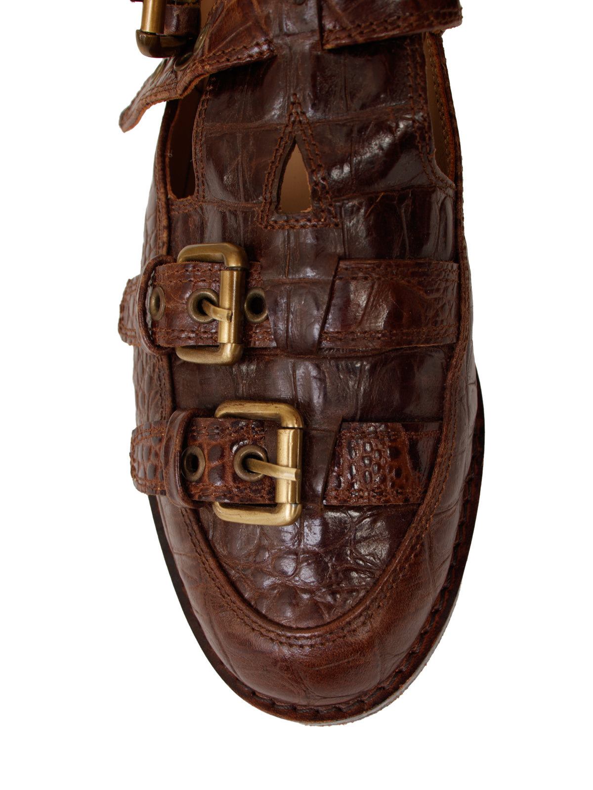Caron Callahan Celina Croc Embossed Oxfords