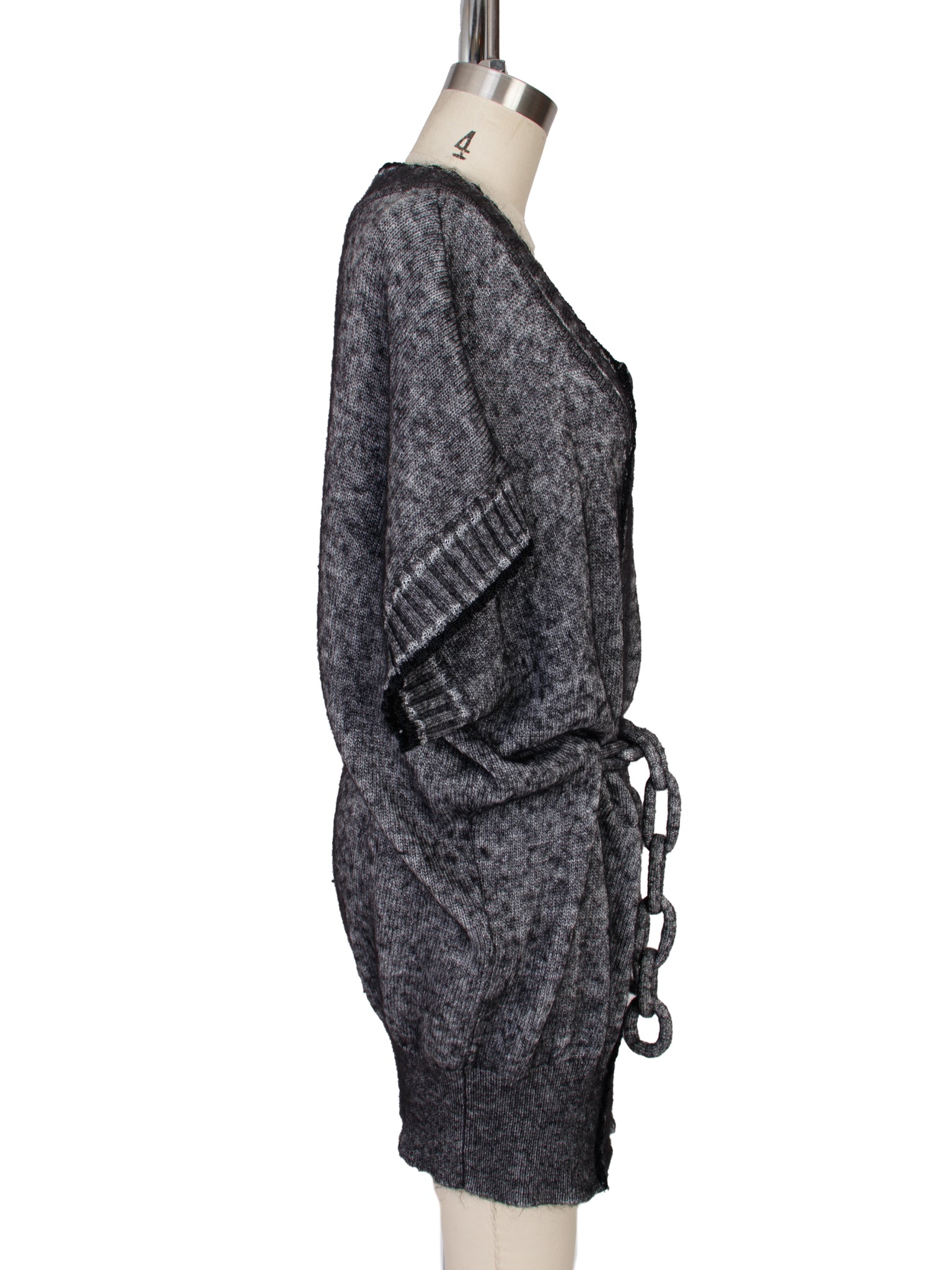 CLASS Roberto Cavalli Mohair-Blend Knit Chain Belt Cardigan