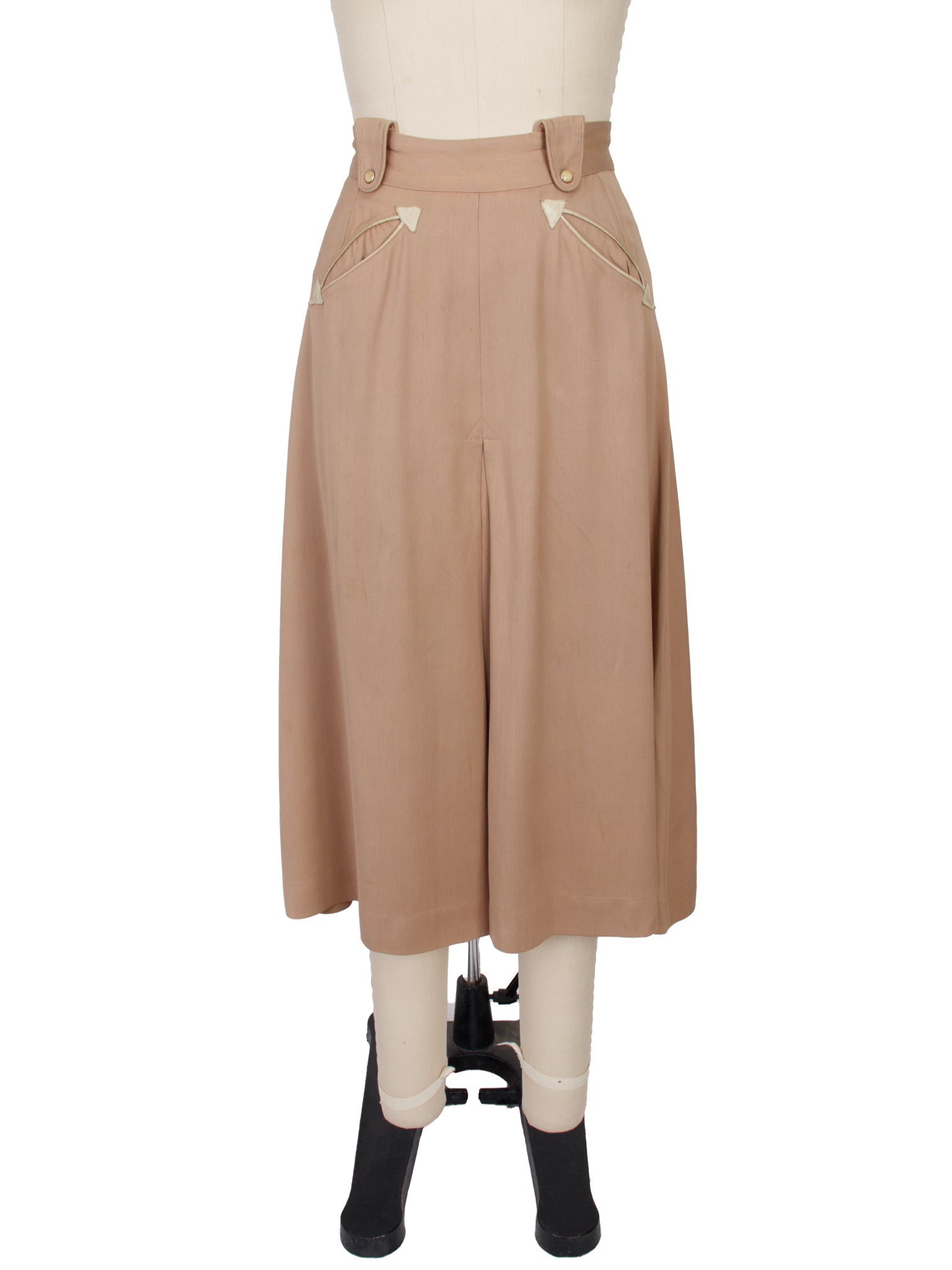 1940s Hillbilly Westerns Denver Gabardine & Leather Fringe Skirt Set