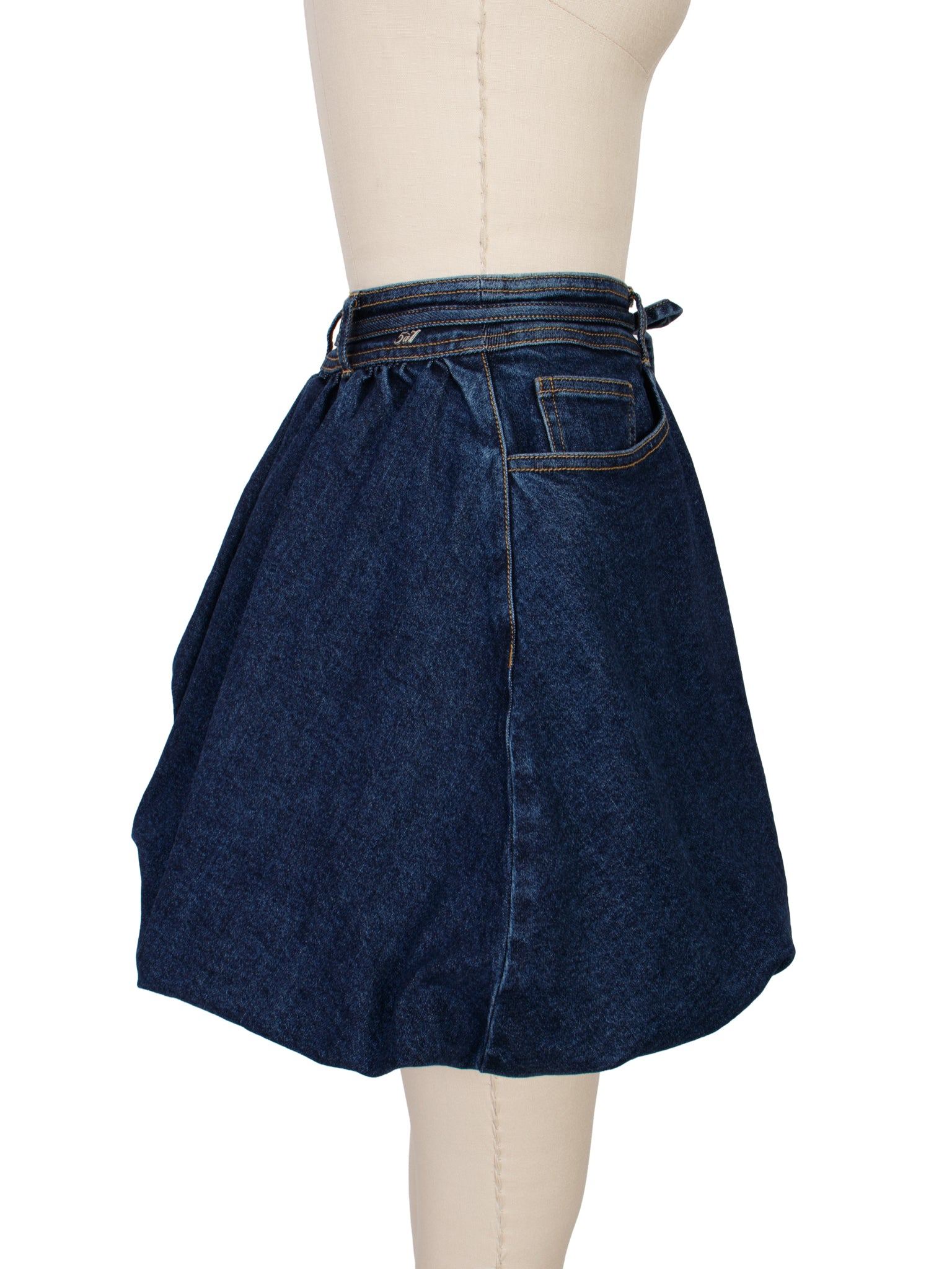 Cinq a Sept Denim Bubble Mini Skirt