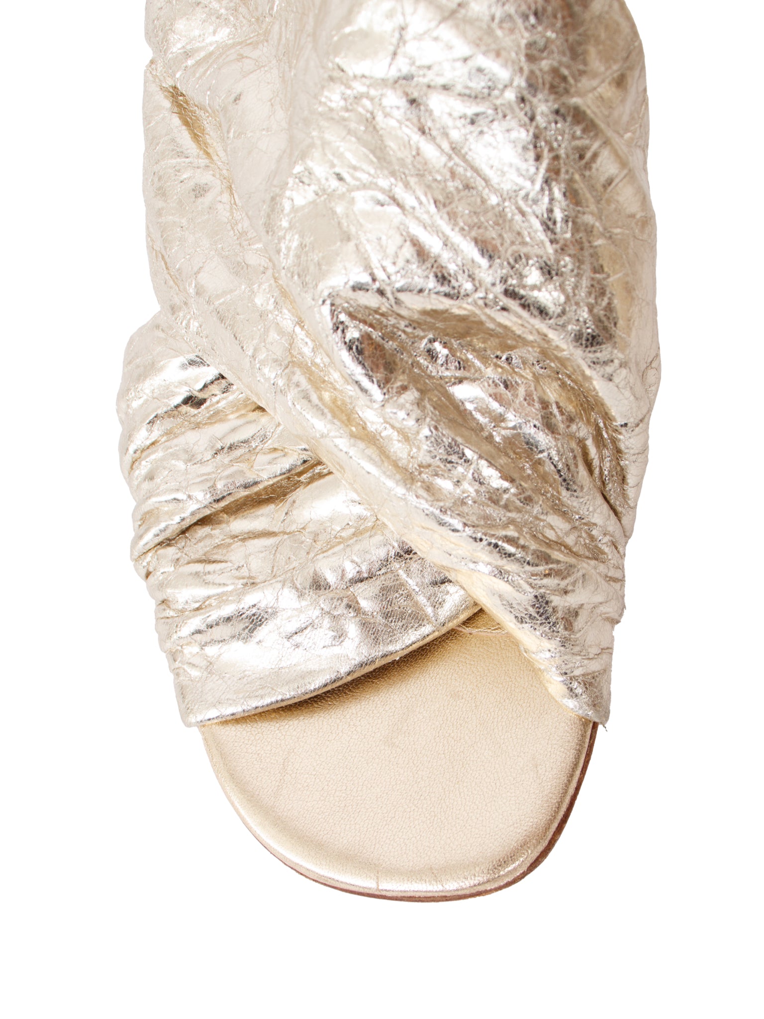 Forte Forte Metallic Leather Heeled Sandals