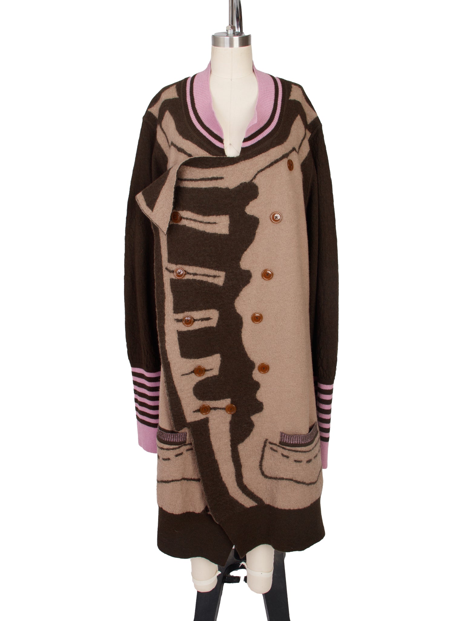 Vivienne Westwood Boiled Wool Trompe L'Oeil Cardigan
