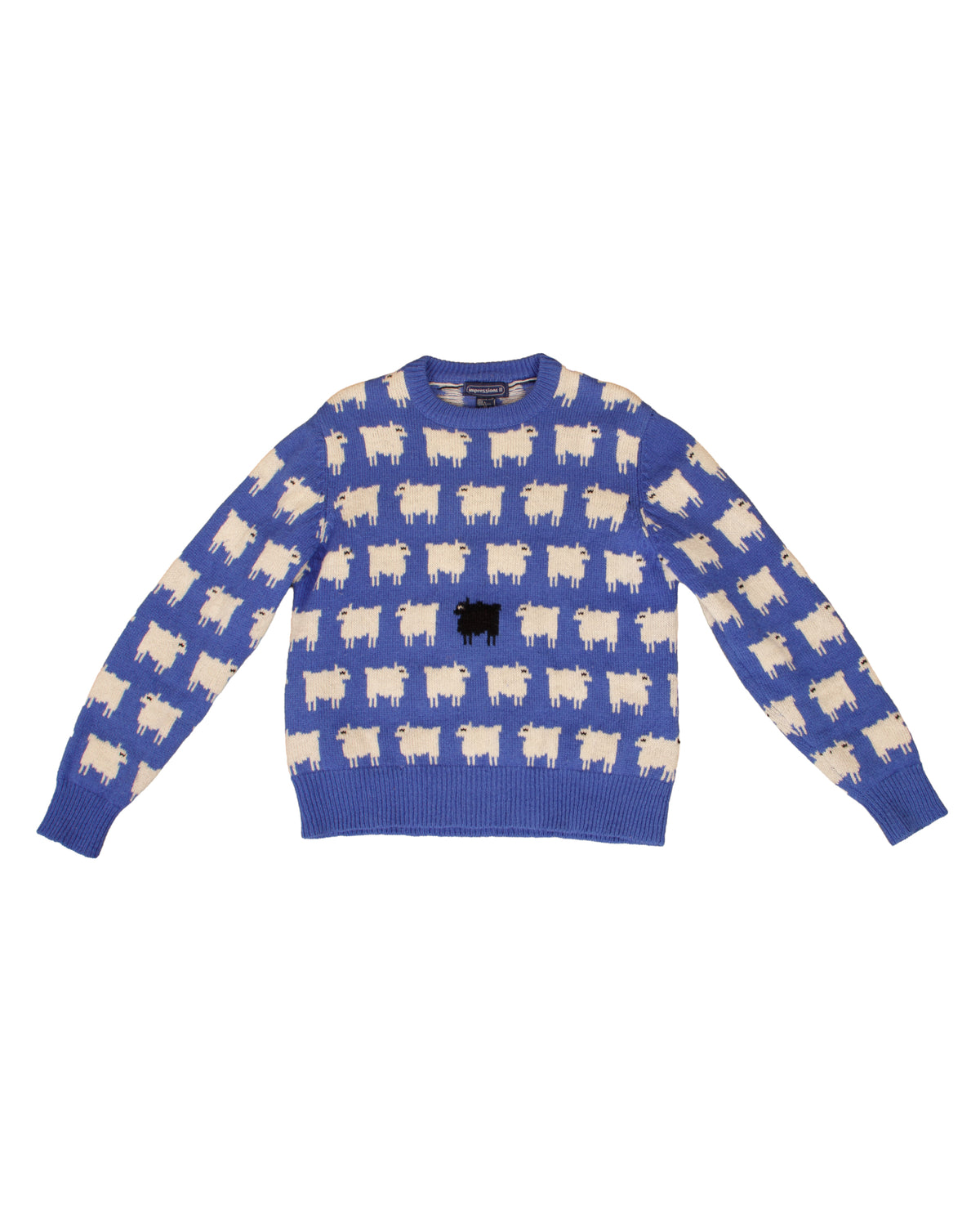 Impressions II Intarsia Sheep Pattern Sweater