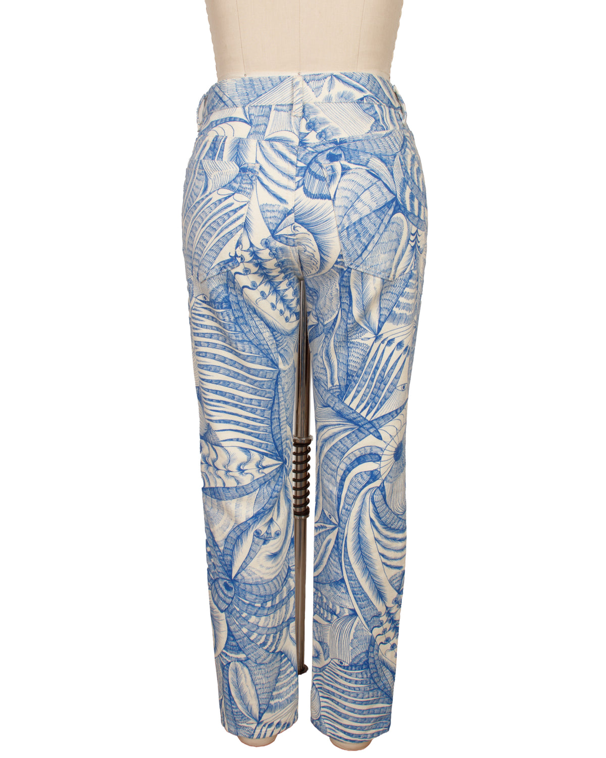 FW 2018 Dries Van Noten Pen Ink Print Jeans