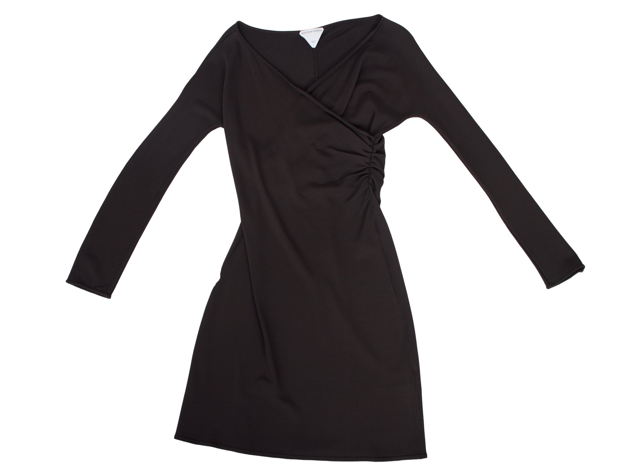 Bottega Veneta Ruched Woven Mini Dress
