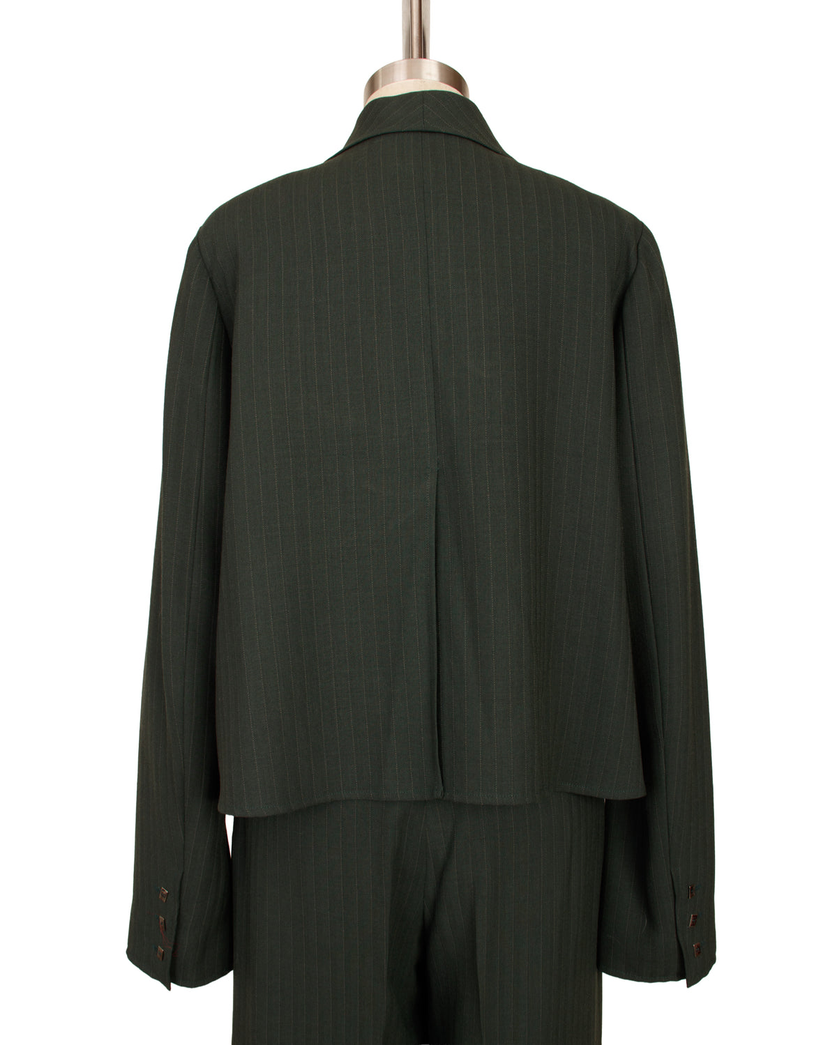 Karl Lagerfeld Wool Pinstripe Three-Piece Pantsuit