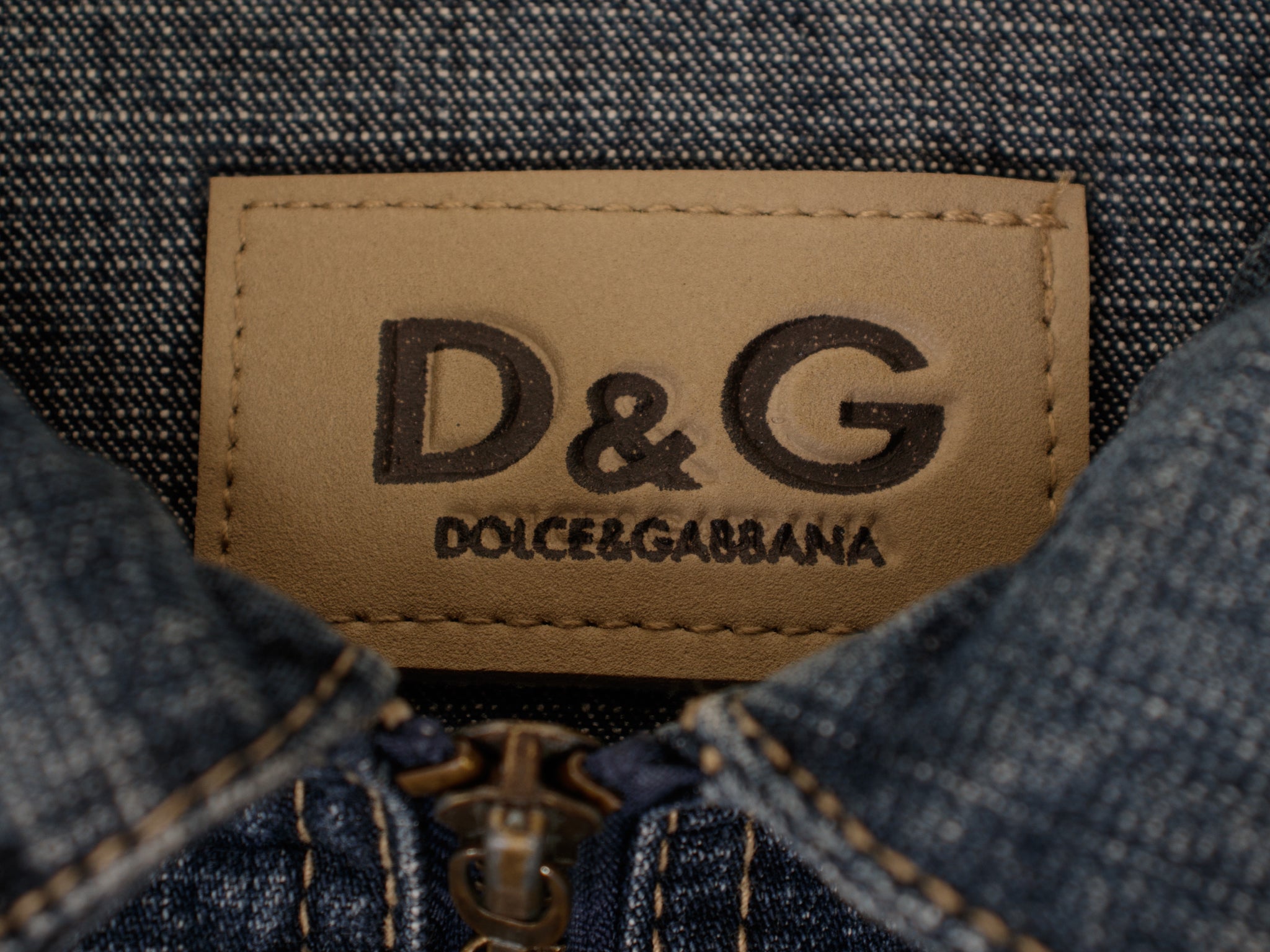 D&G Logo Embellished Denim Jacket