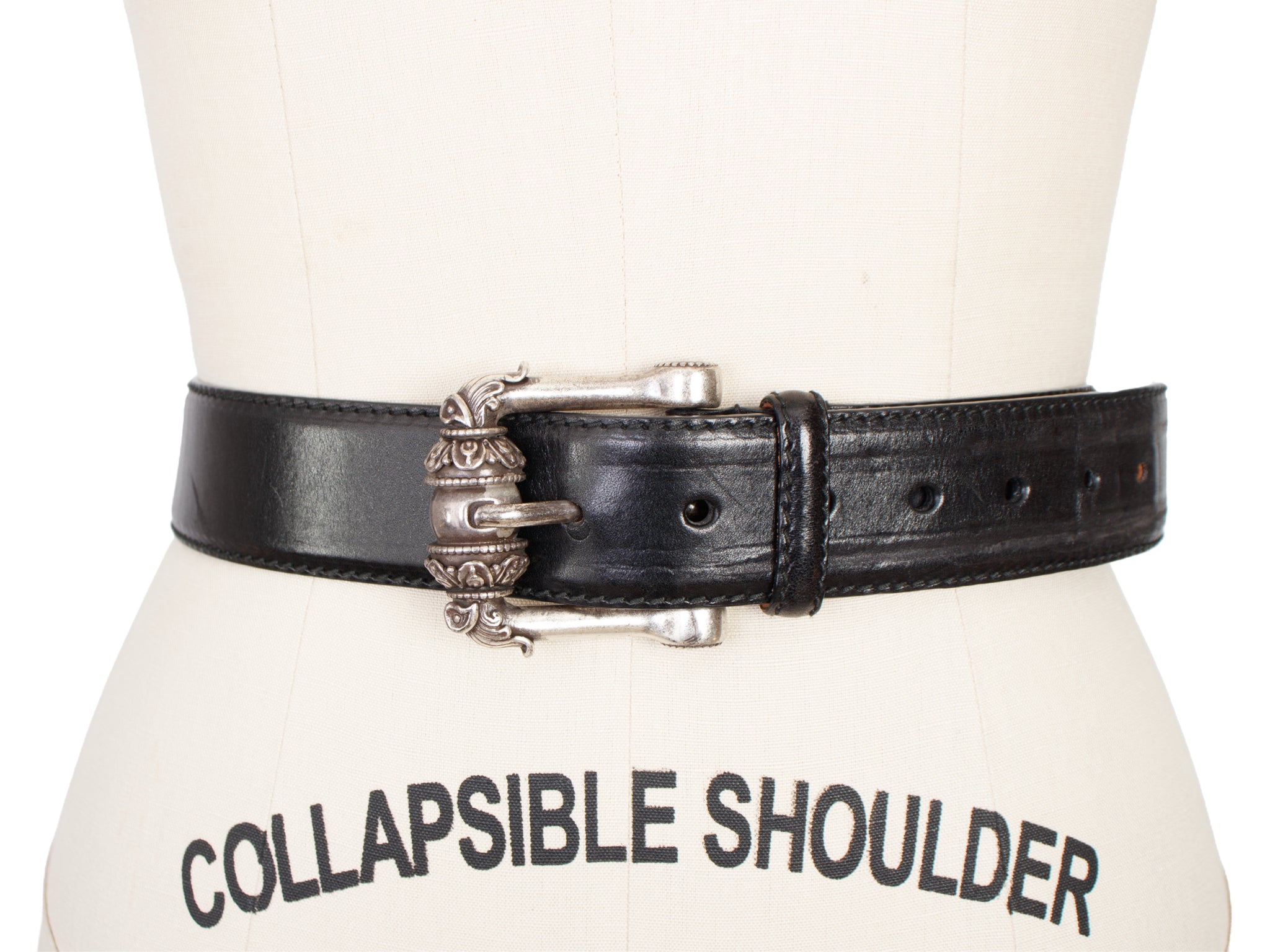 Alexander McQueen Leather Ornate Roller Belt