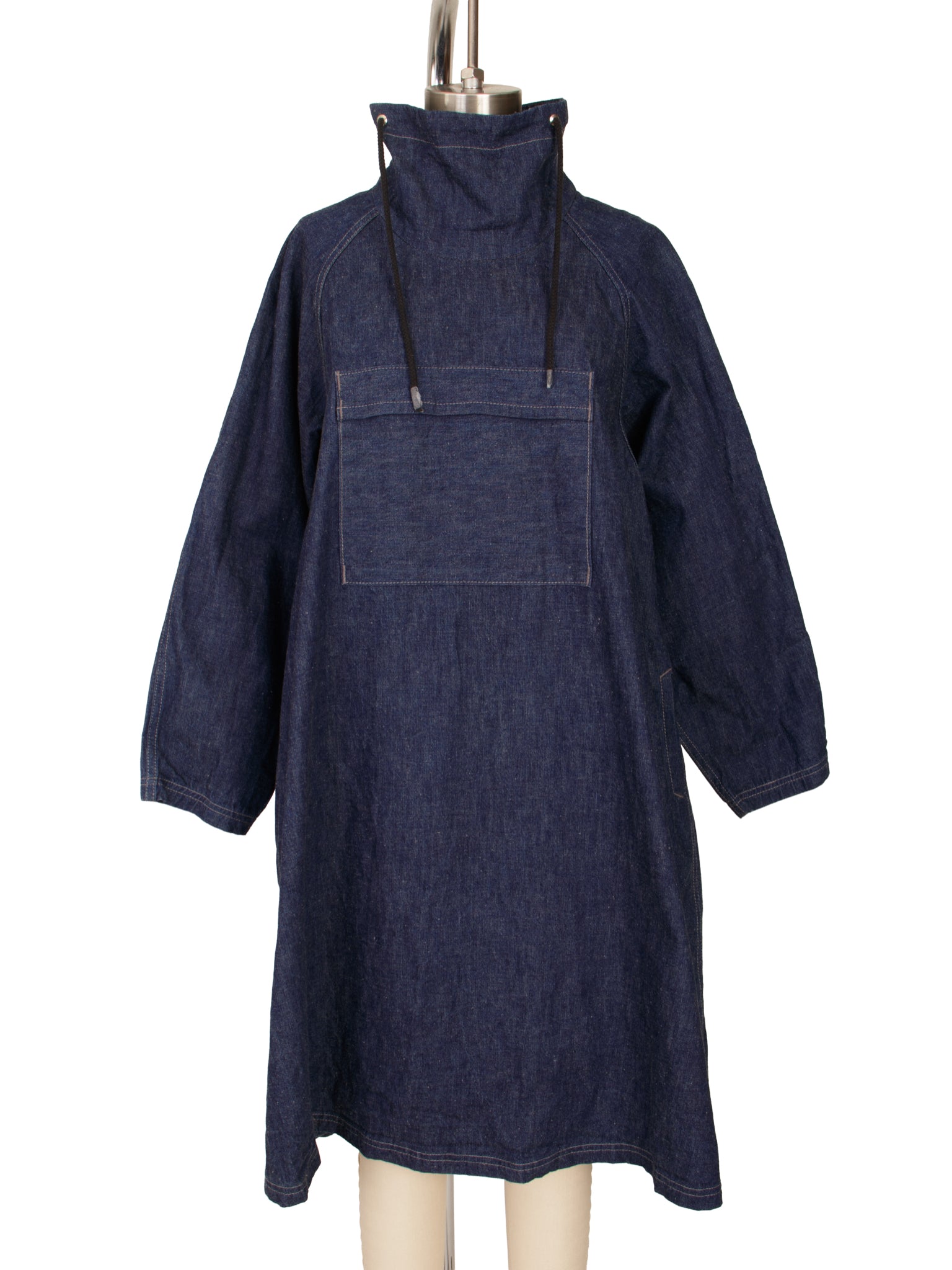 Darkwash Denim Funnel Dress