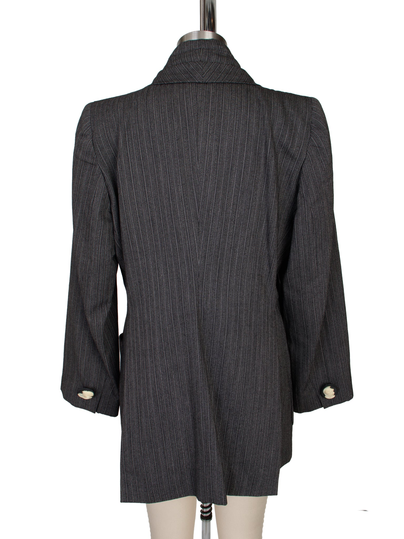 AW '95-'96 Romeo Gigli Wool Pinstripe Cameo Blazer