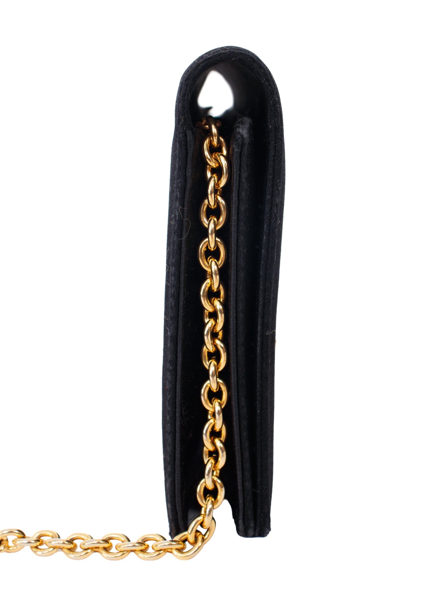 Celine Satin Logo Chain Bag