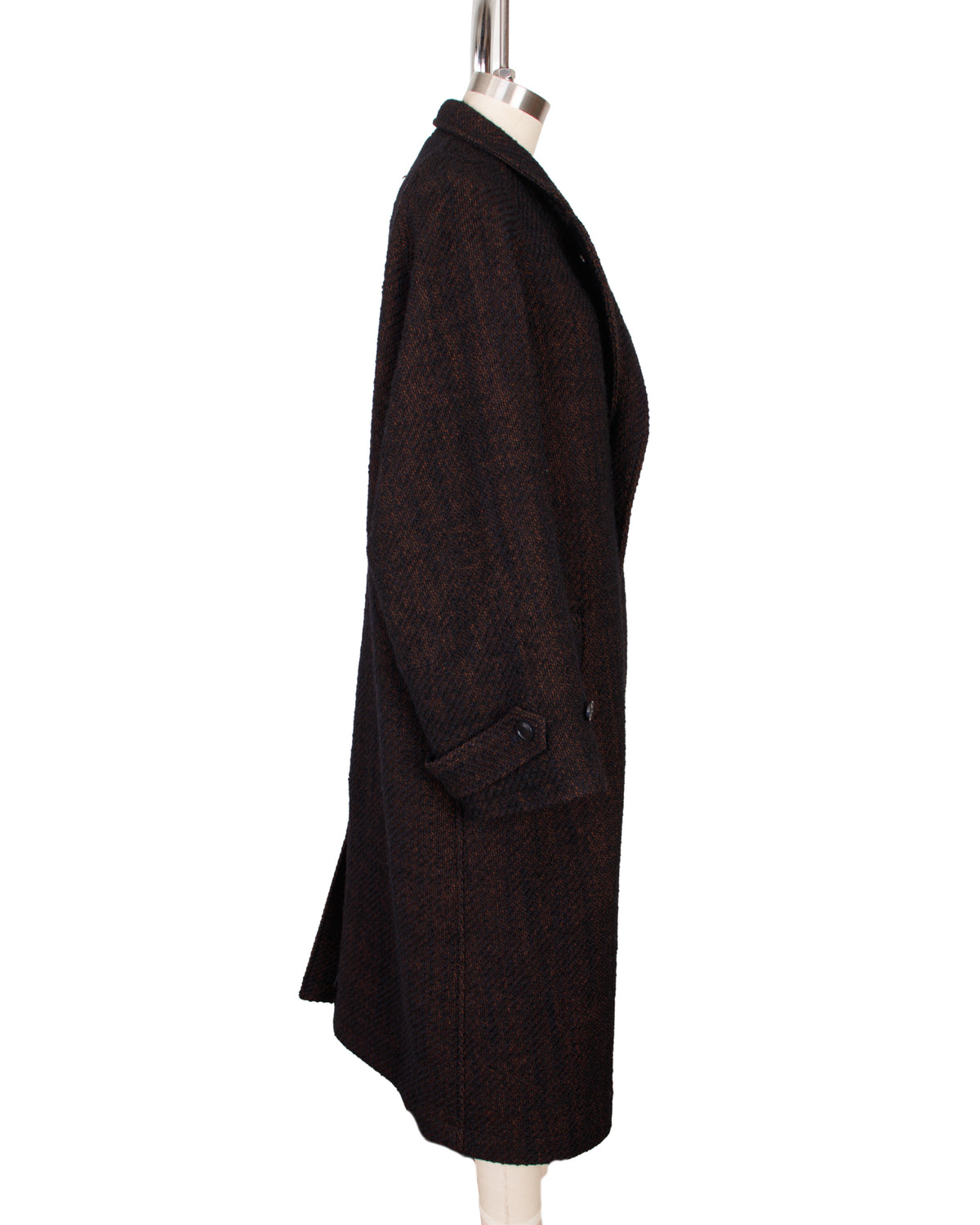 Blue Blue Wool Boucle Coat