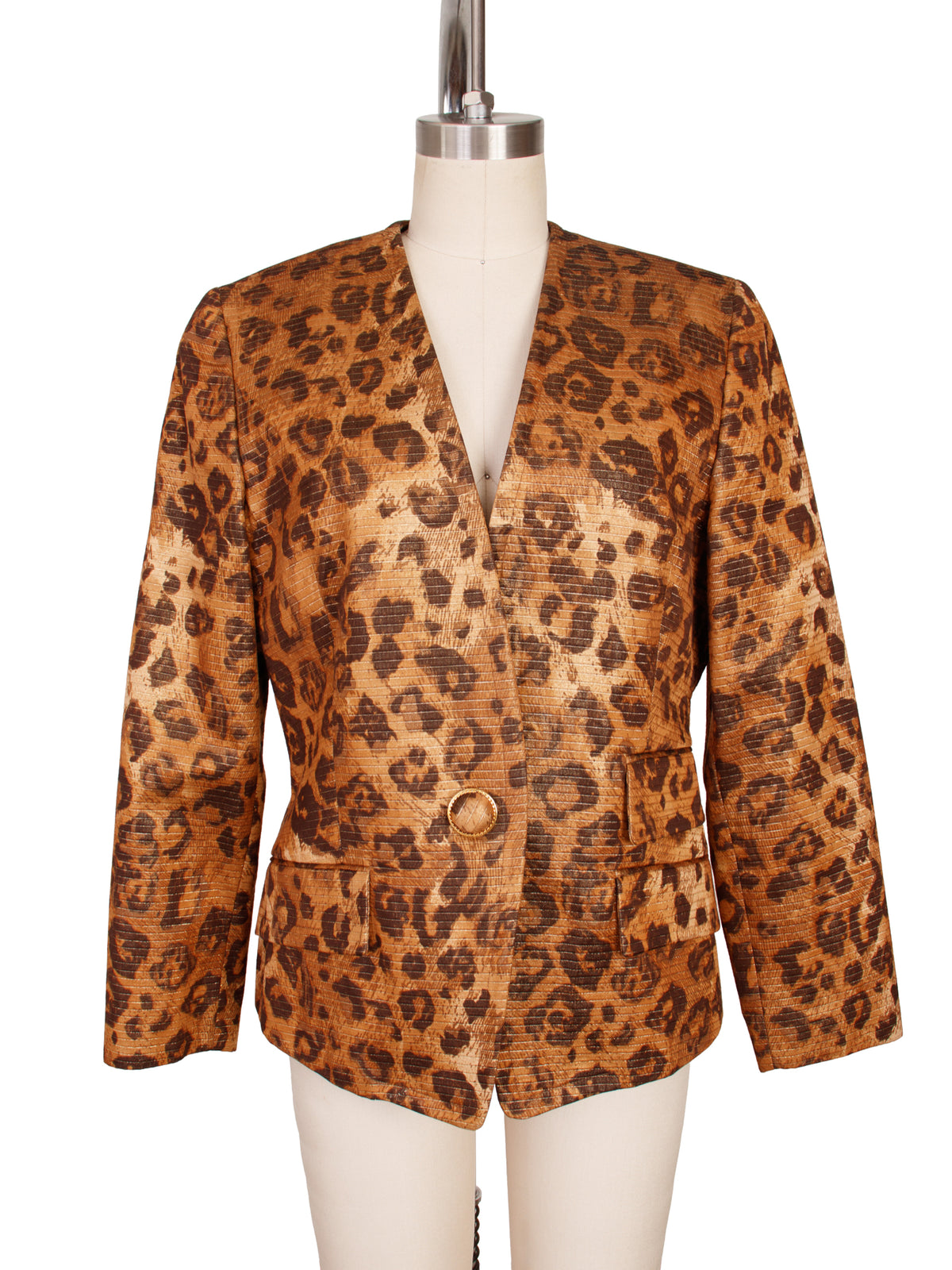 Gianfranco Ferre Metallic Leopard Print Jacket