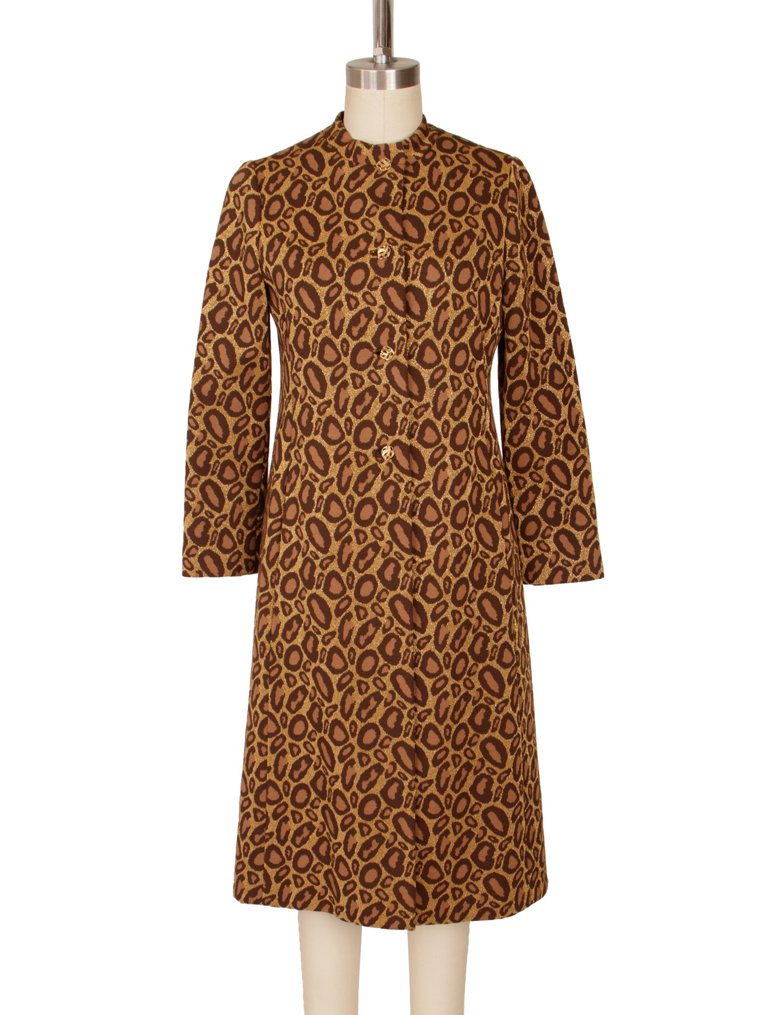 Marchesa Di Gresy for I.Magnin Leopard Intarsia Coat