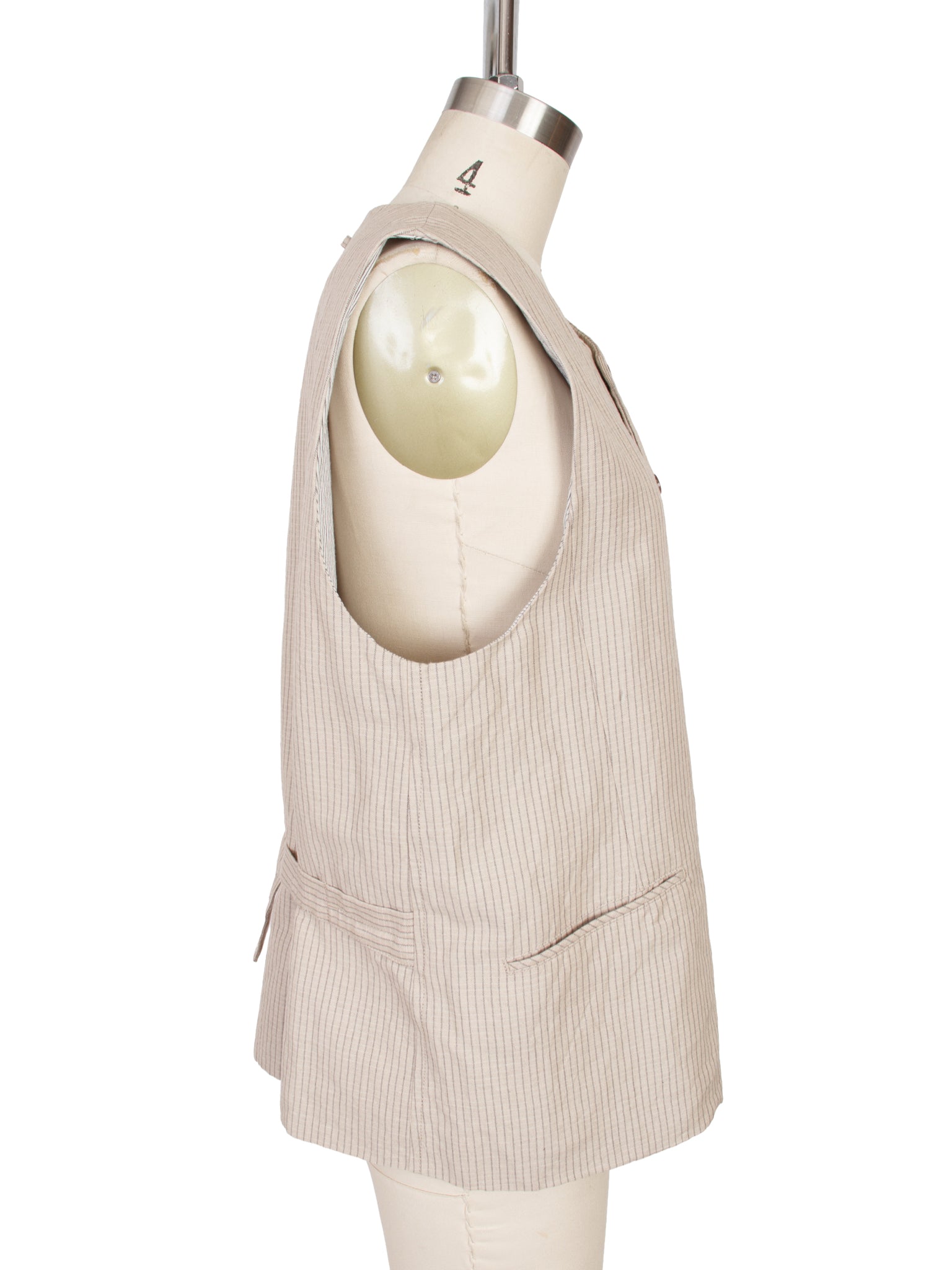 Vlas Blomme by Yoriko Sakurama Pinstripe Vest
